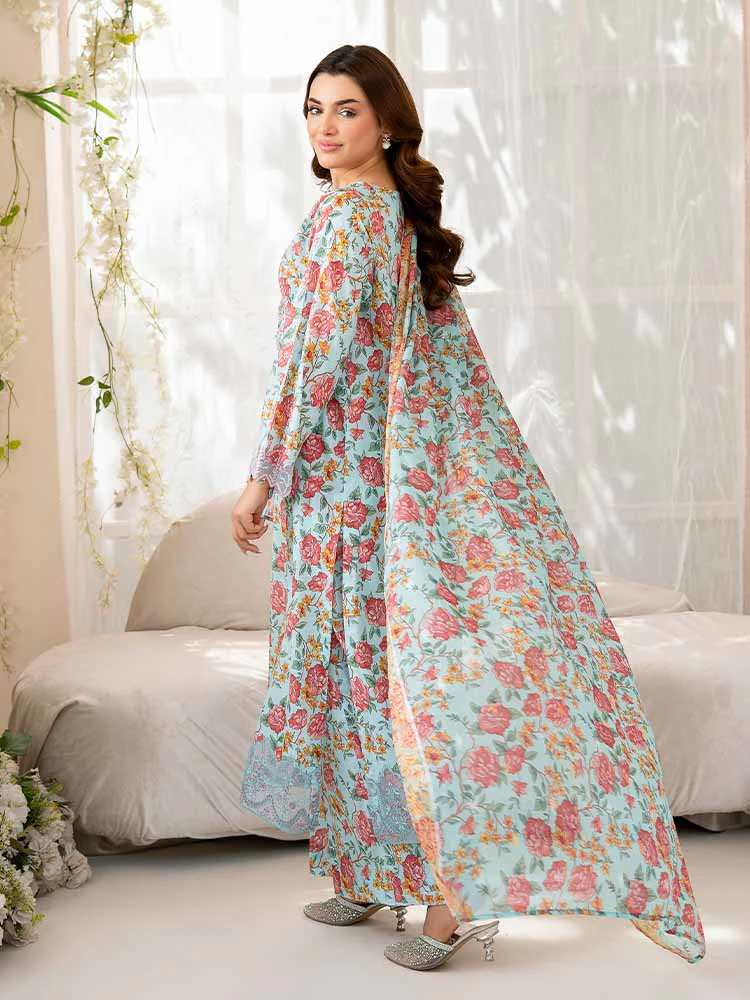 NOVA 3-Piece Unstitched Digital Printed Lawn Embroidered Suit - Image 2