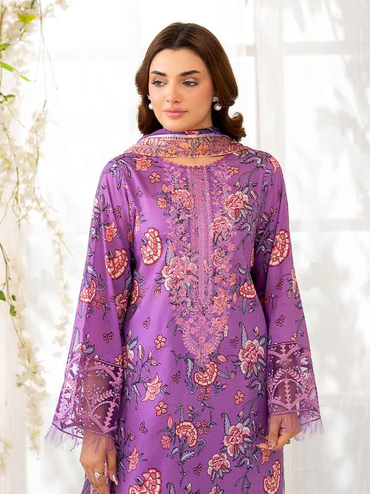 NOVA 3-Piece Unstitched Digital Printed Lawn Embroidered Suit - Image 4