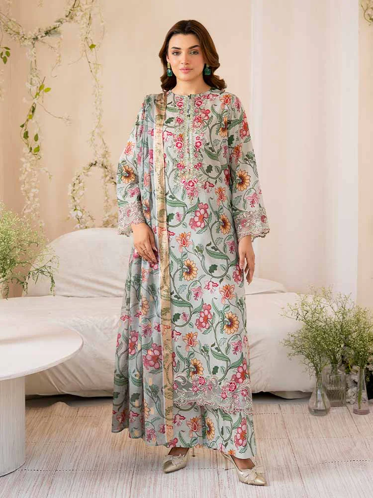 NOVA 3-Piece Unstitched Digital Printed Lawn Embroidered Suit