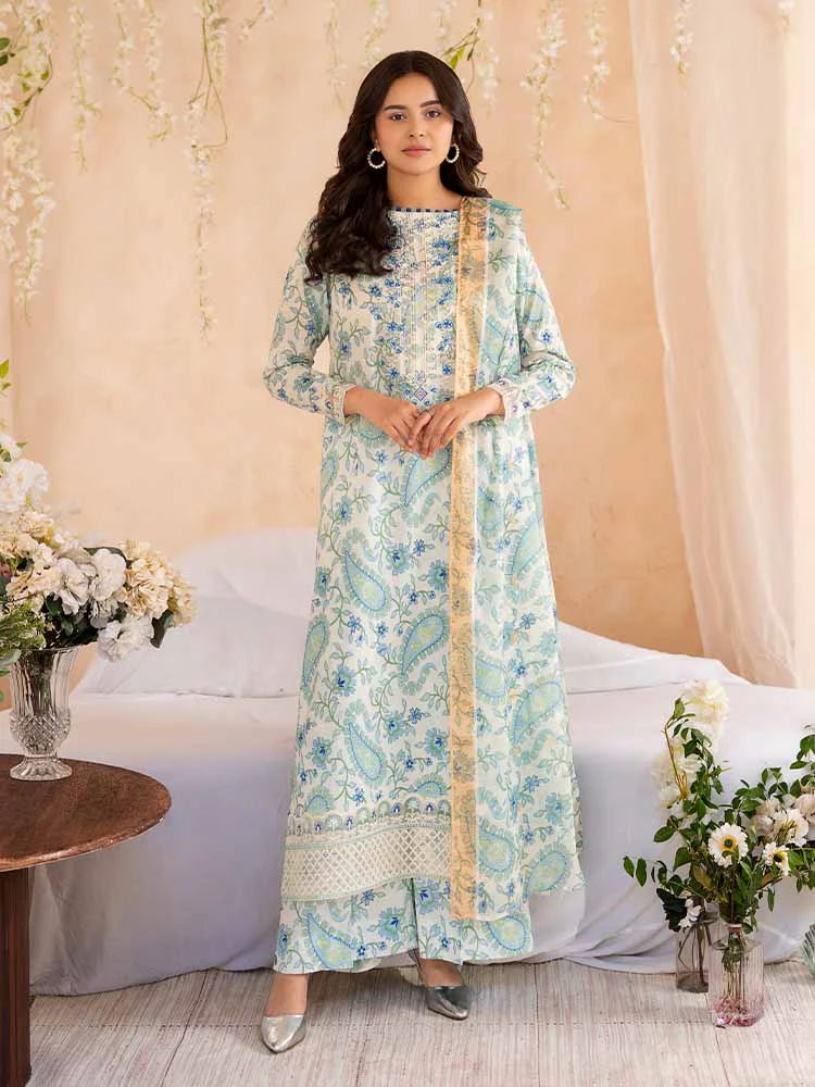NOVA 3-Piece Unstitched Digital Printed Lawn Embroidered Suit
