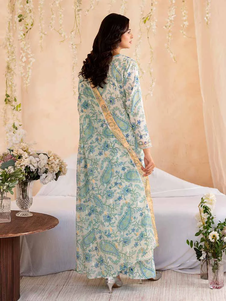 NOVA 3-Piece Unstitched Digital Printed Lawn Embroidered Suit - Image 2
