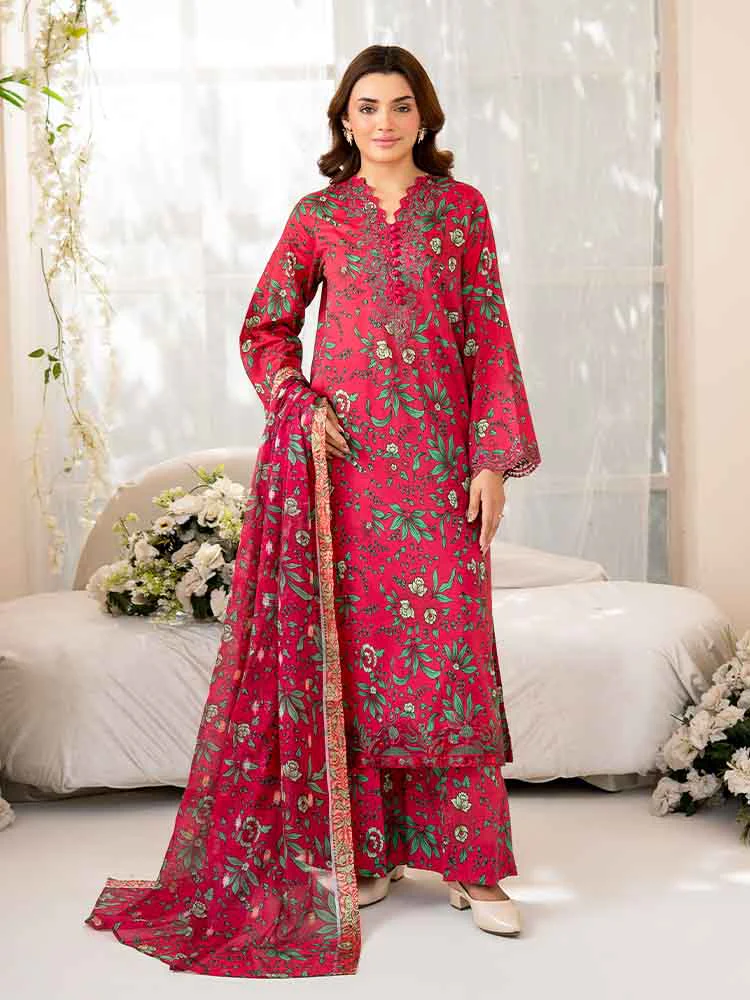 NOVA 3-Piece Unstitched Digital Printed Lawn Embroidered Suit