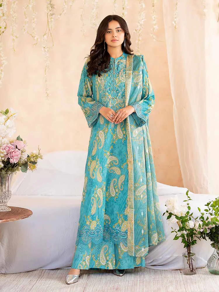 NOVA 3-Piece Unstitched Digital Printed Lawn Embroidered Suit
