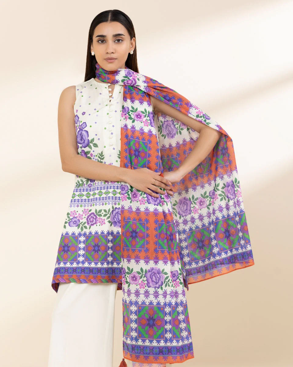 PIECE-PRINTED LAWN SUIT