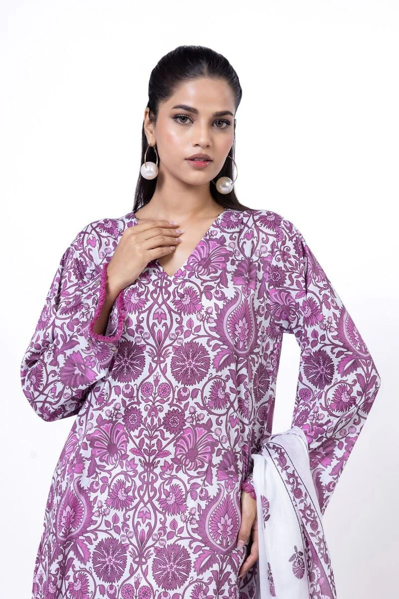 Printed | Lawn Fabrics 3 Piece - Image 4