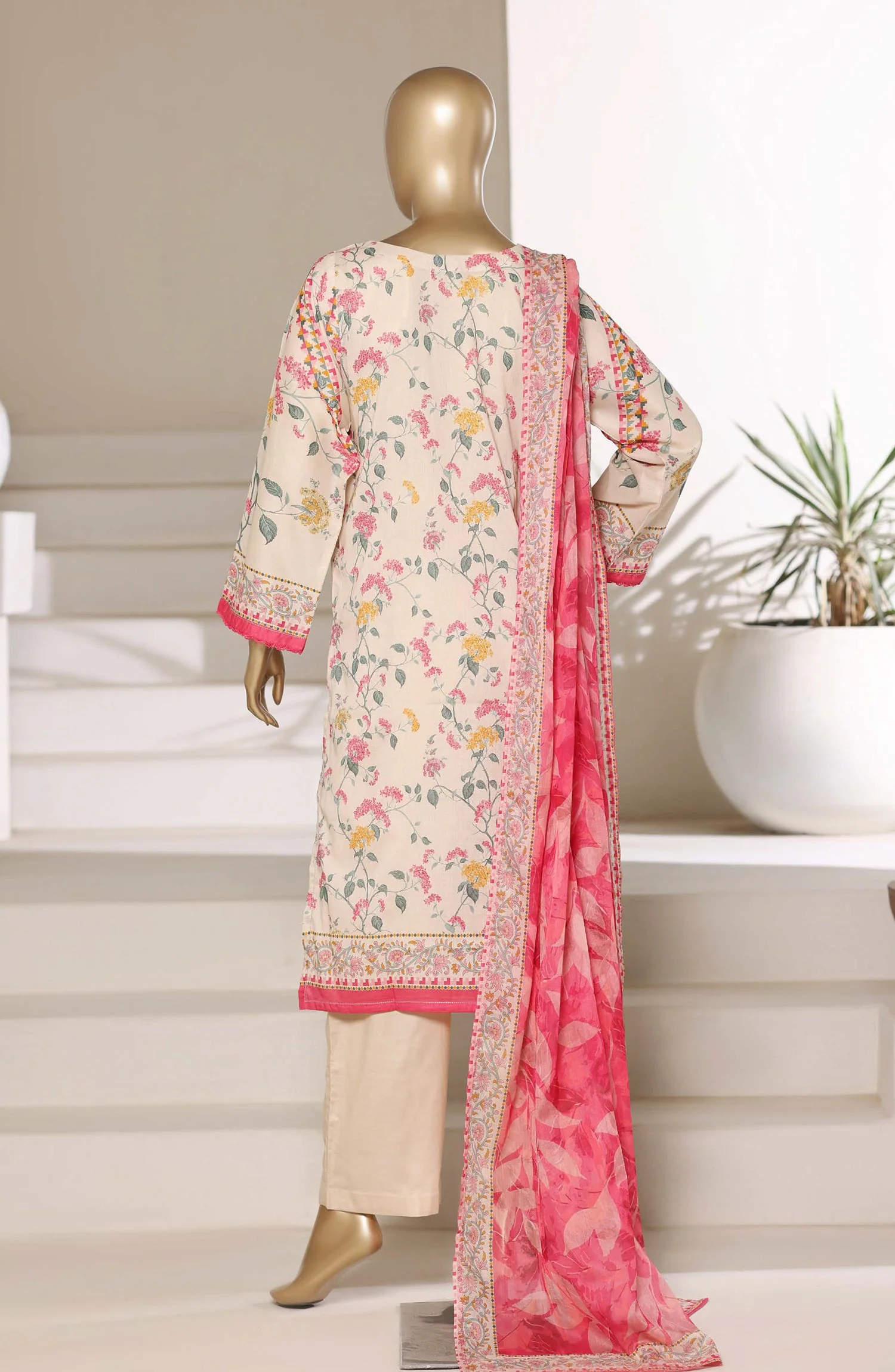 Printed Lawn Stitched 3 Piece Suit - Image 2