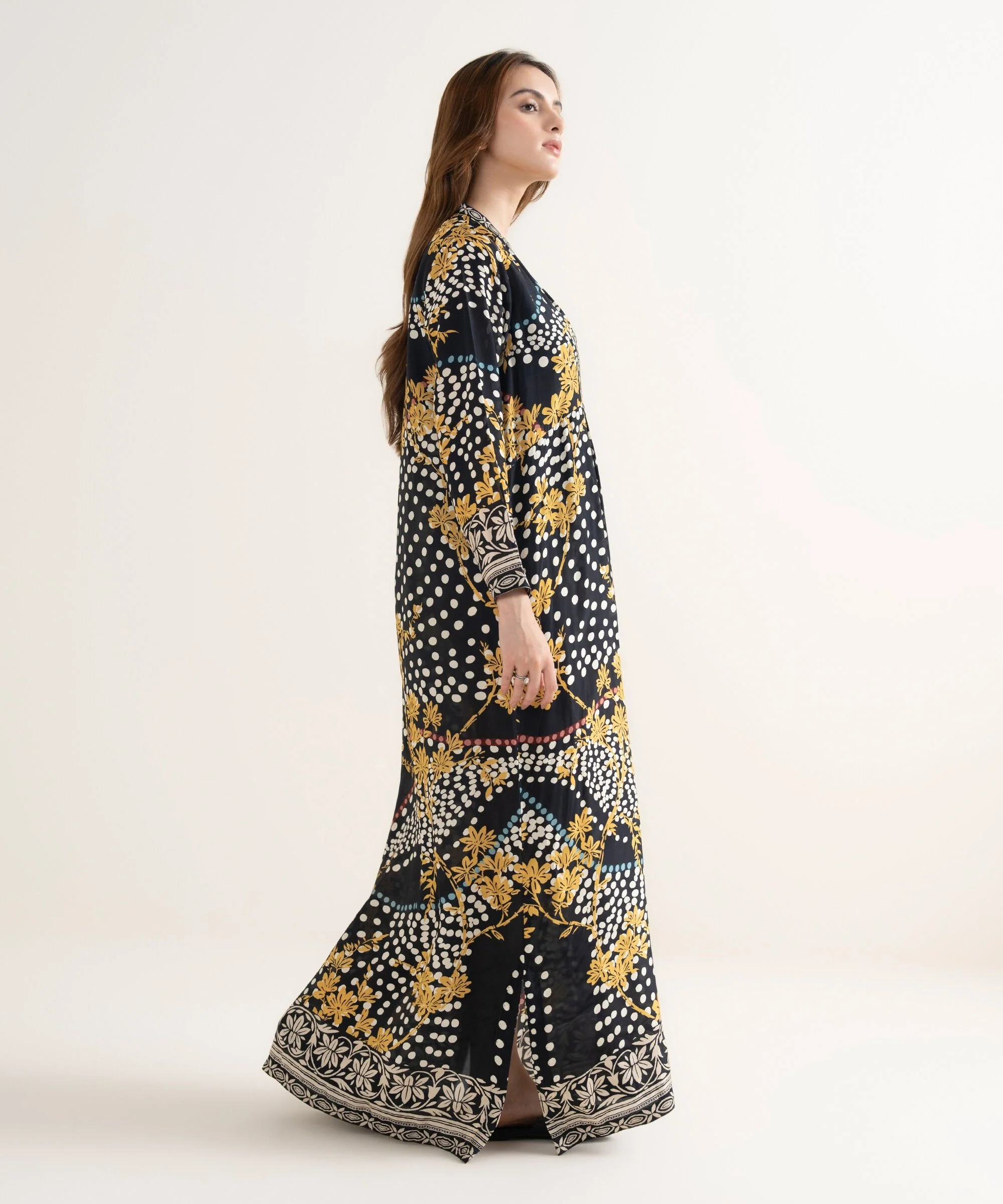 Printed Silk Kaftan - Image 3