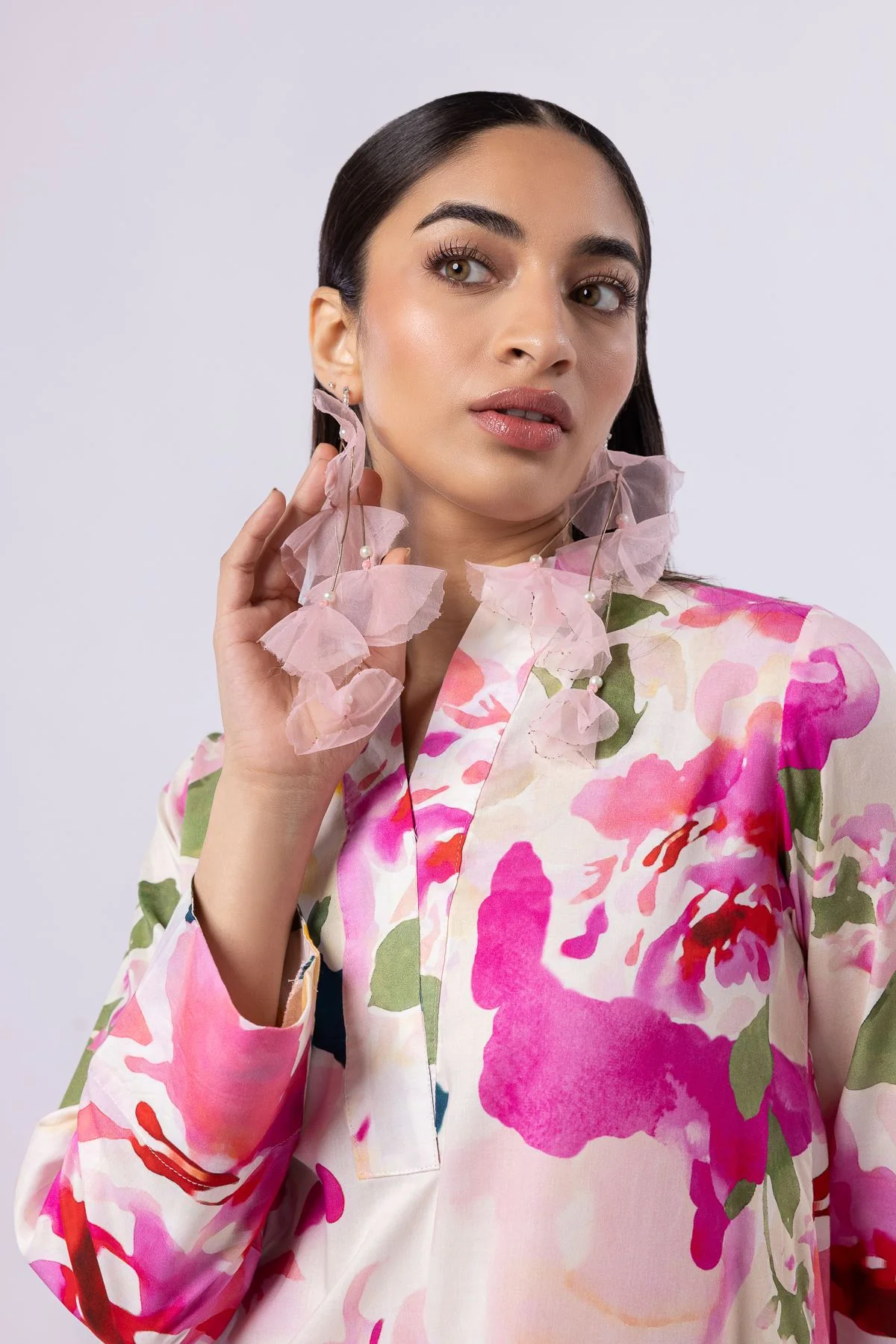 Printed | Viscose Plain Weave Kurta with Dupatta - Image 5