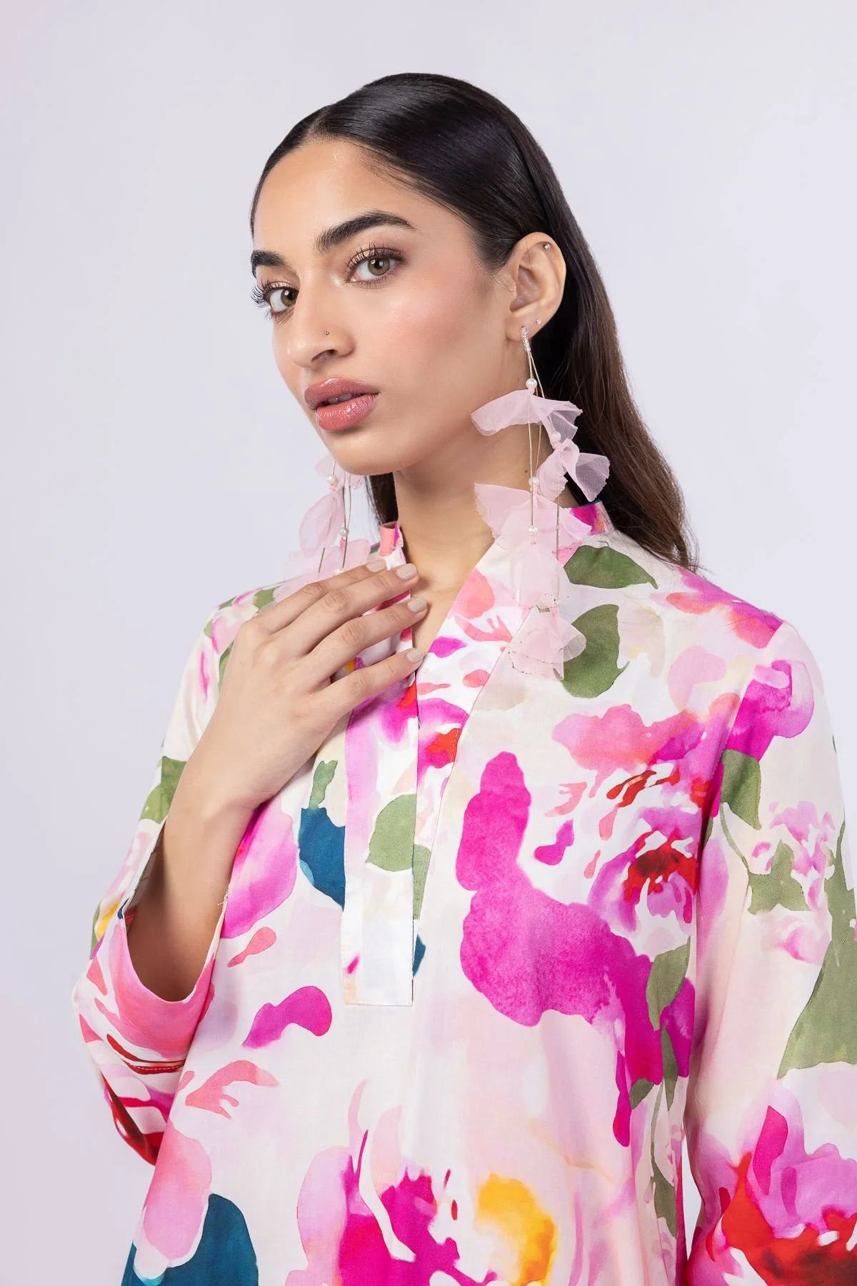 Printed | Viscose Plain Weave Kurta with Dupatta - Image 8