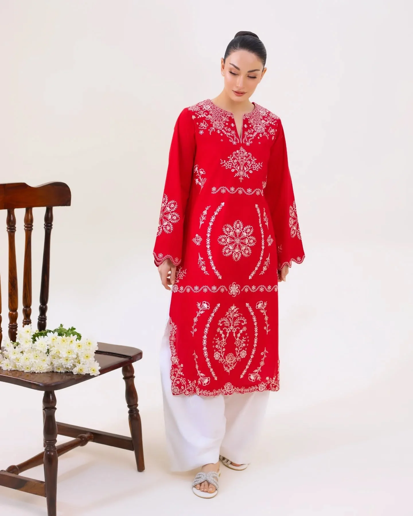 Pure Embroidered Lawn Shirt