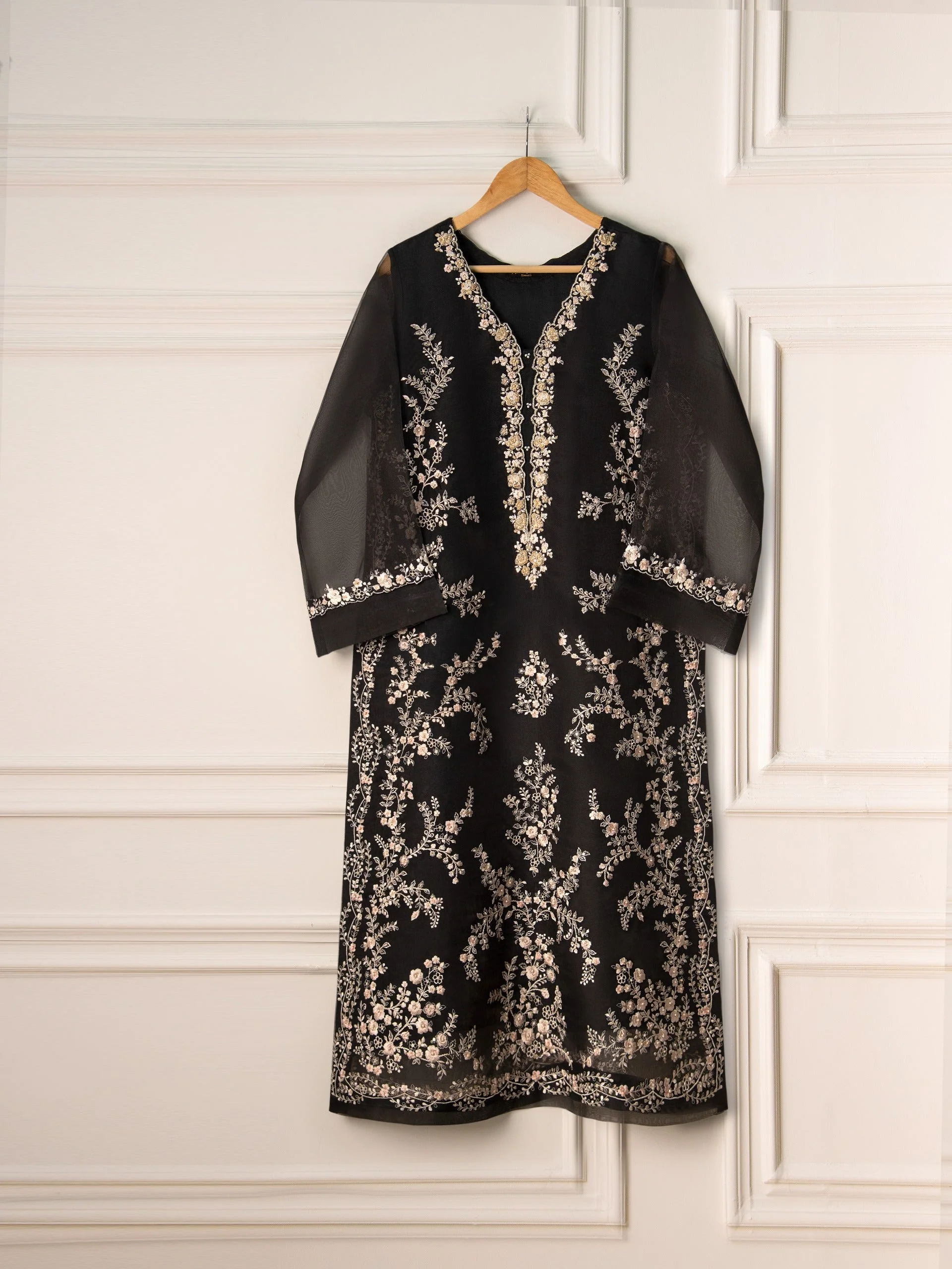 Pure Organza Embroidered Suit - Image 2