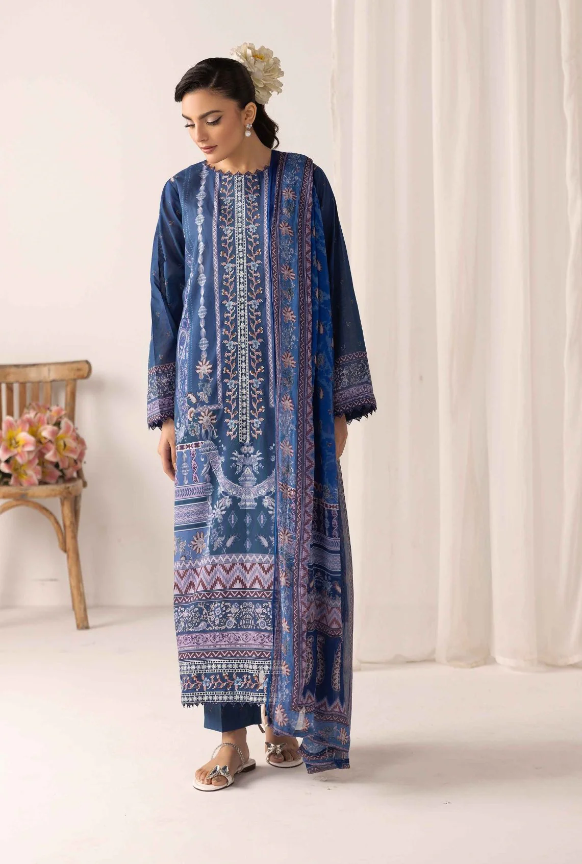 RangRez by NUR Embroidered Lawn - Image 4
