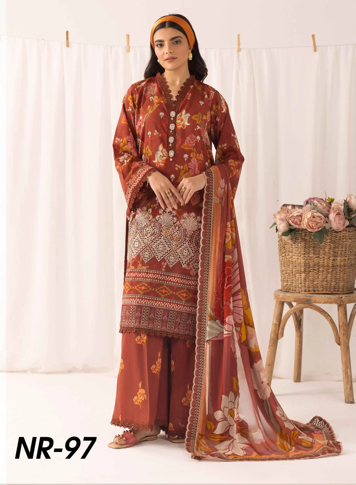 RangRez by NUR Embroidered Lawn