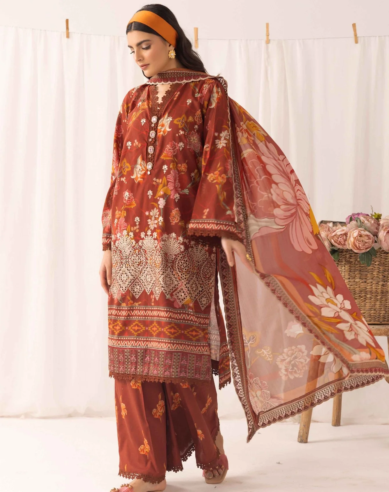 RangRez by NUR Embroidered Lawn - Image 5