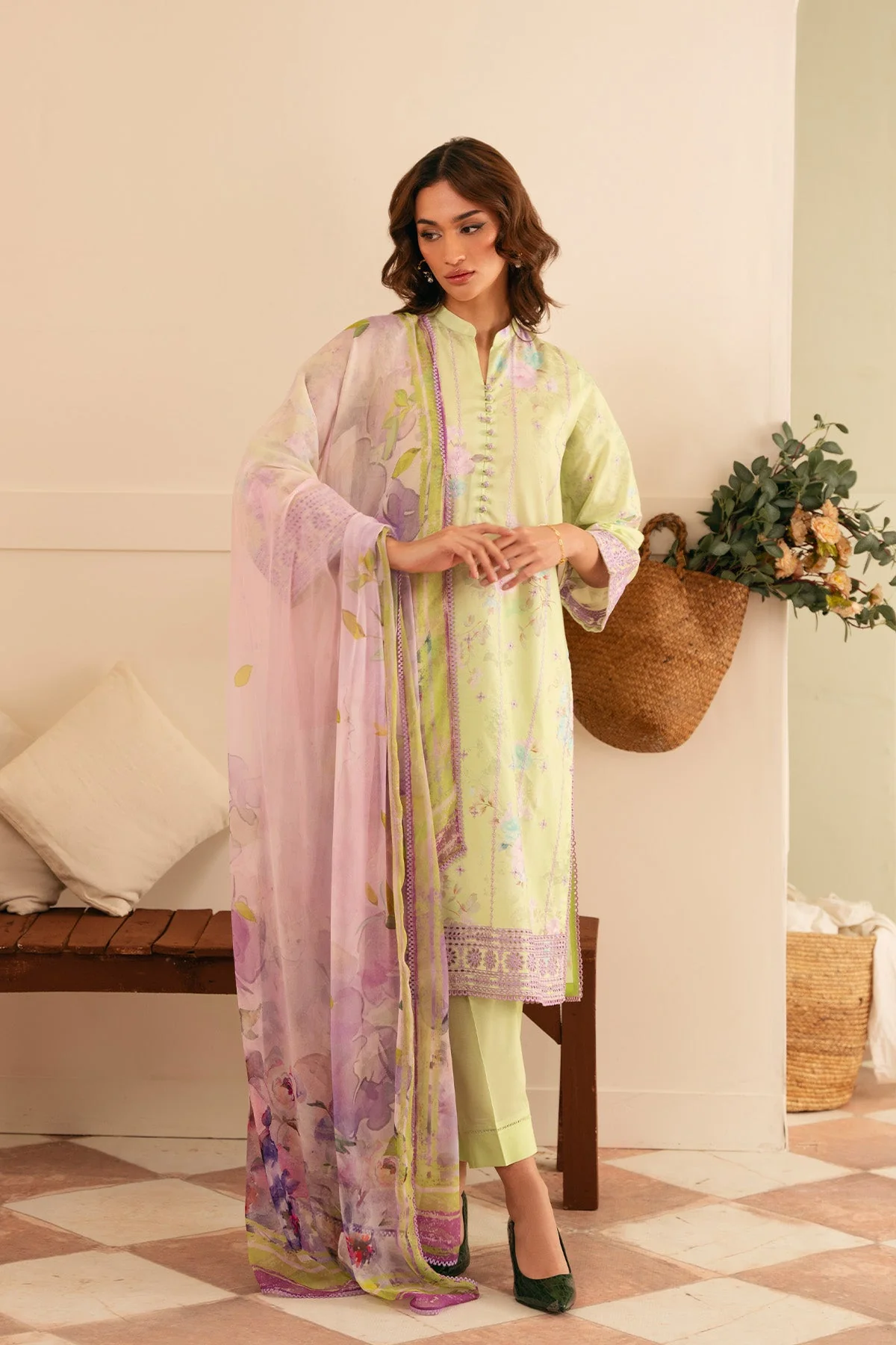 Raya Embroidered Lawn - Image 3