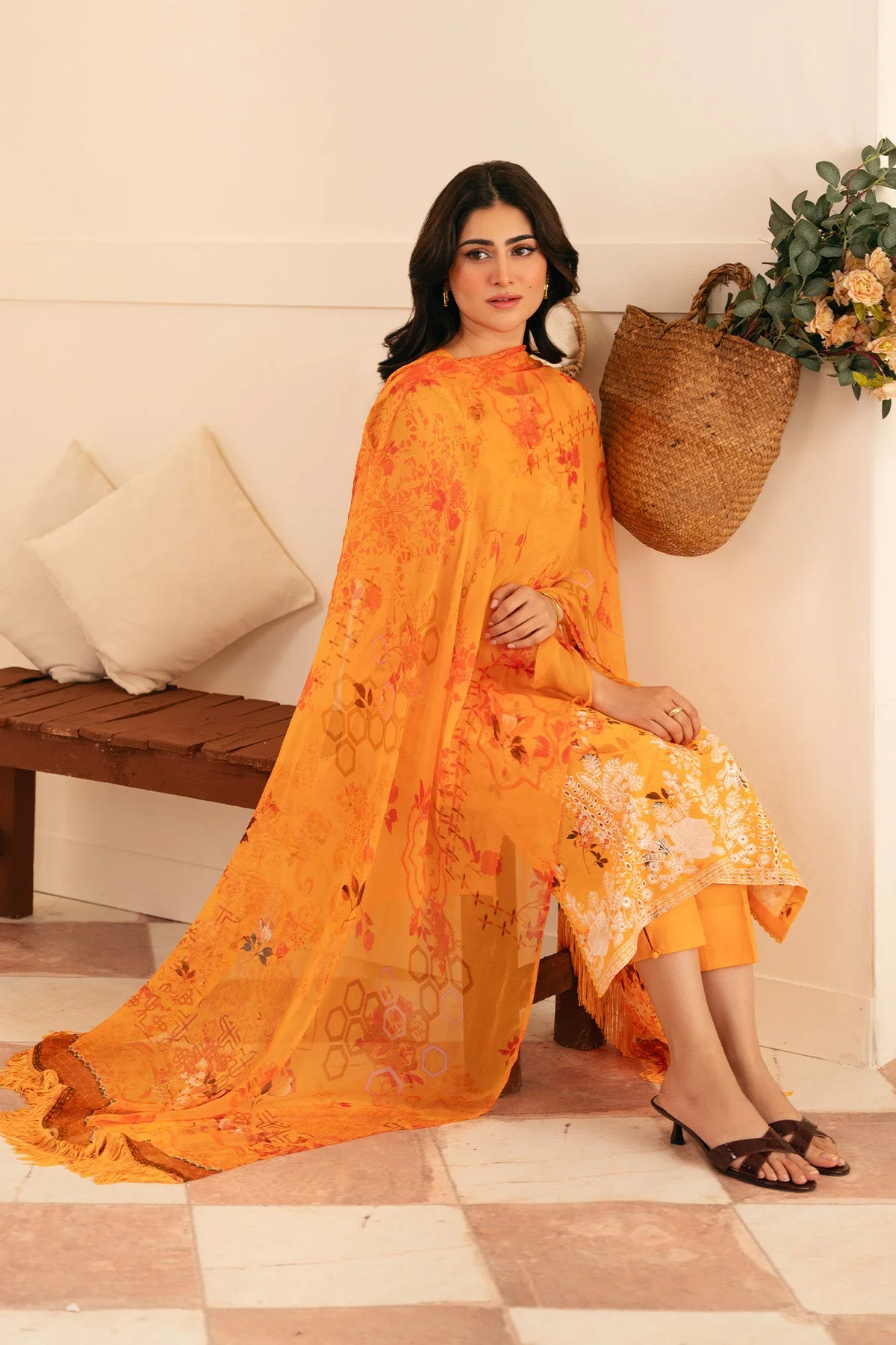 Raya Embroidered Lawn - Image 3