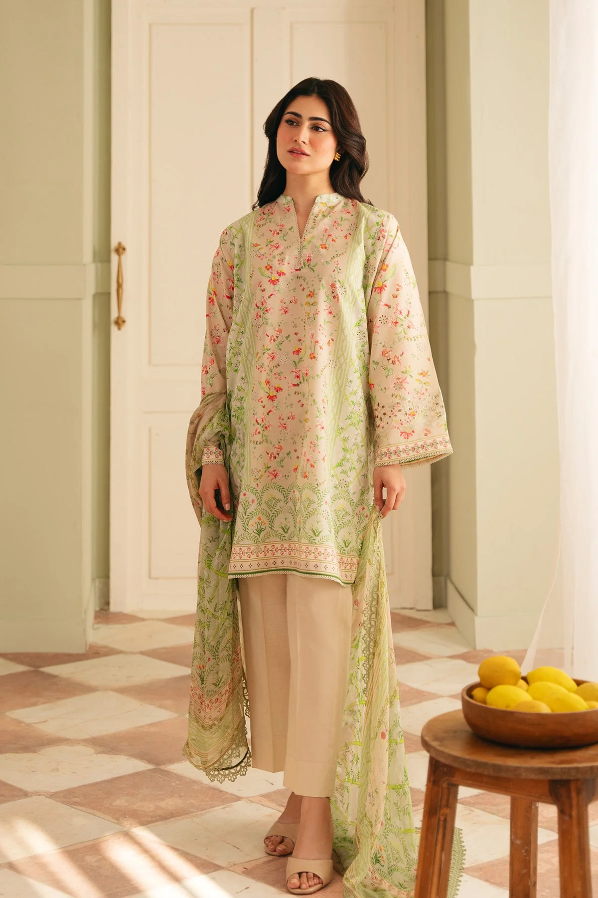 Raya Embroidered Lawn - Image 4