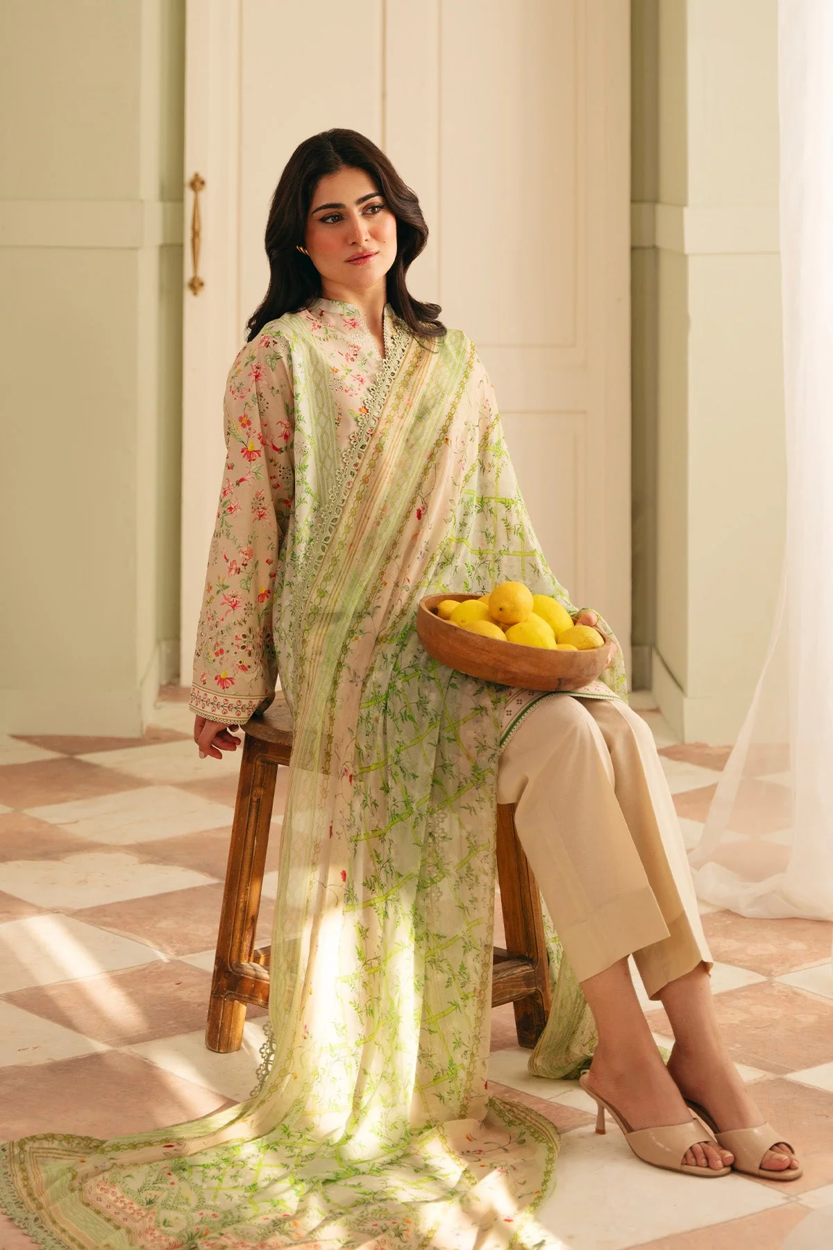 Raya Embroidered Lawn - Image 6