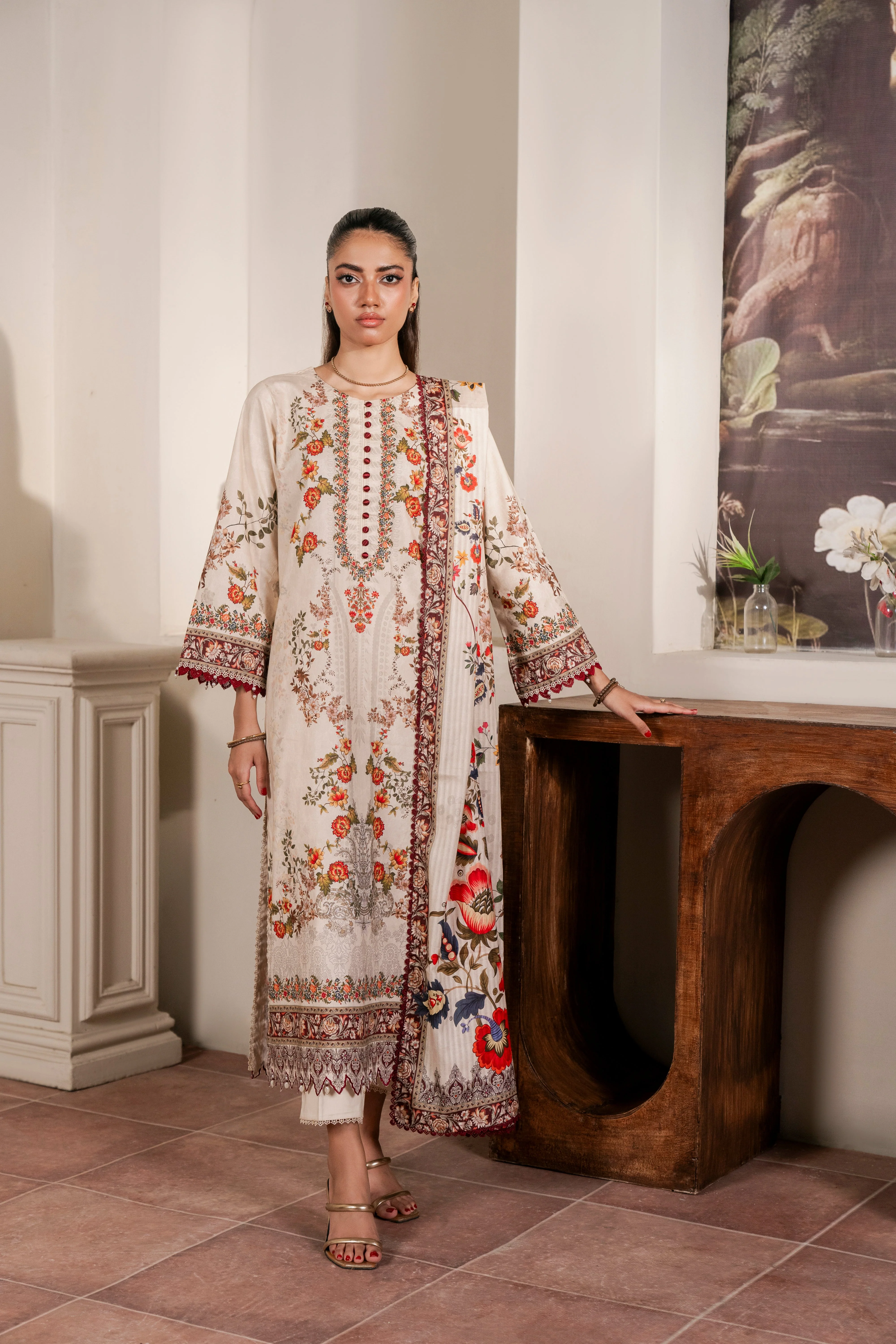 Resham Printed Cambric 3 Pcs