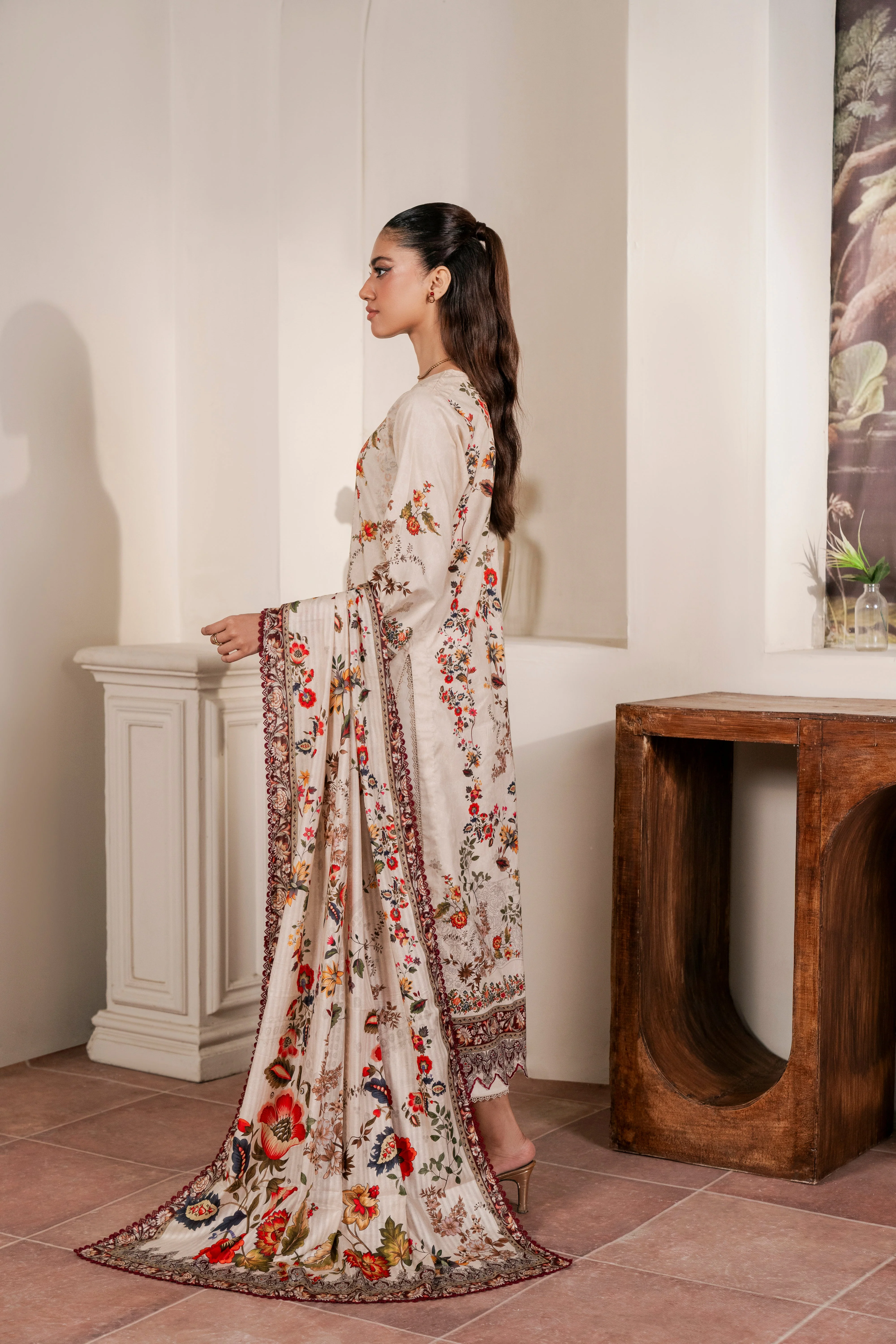 Resham Printed Cambric 3 Pcs - Image 4