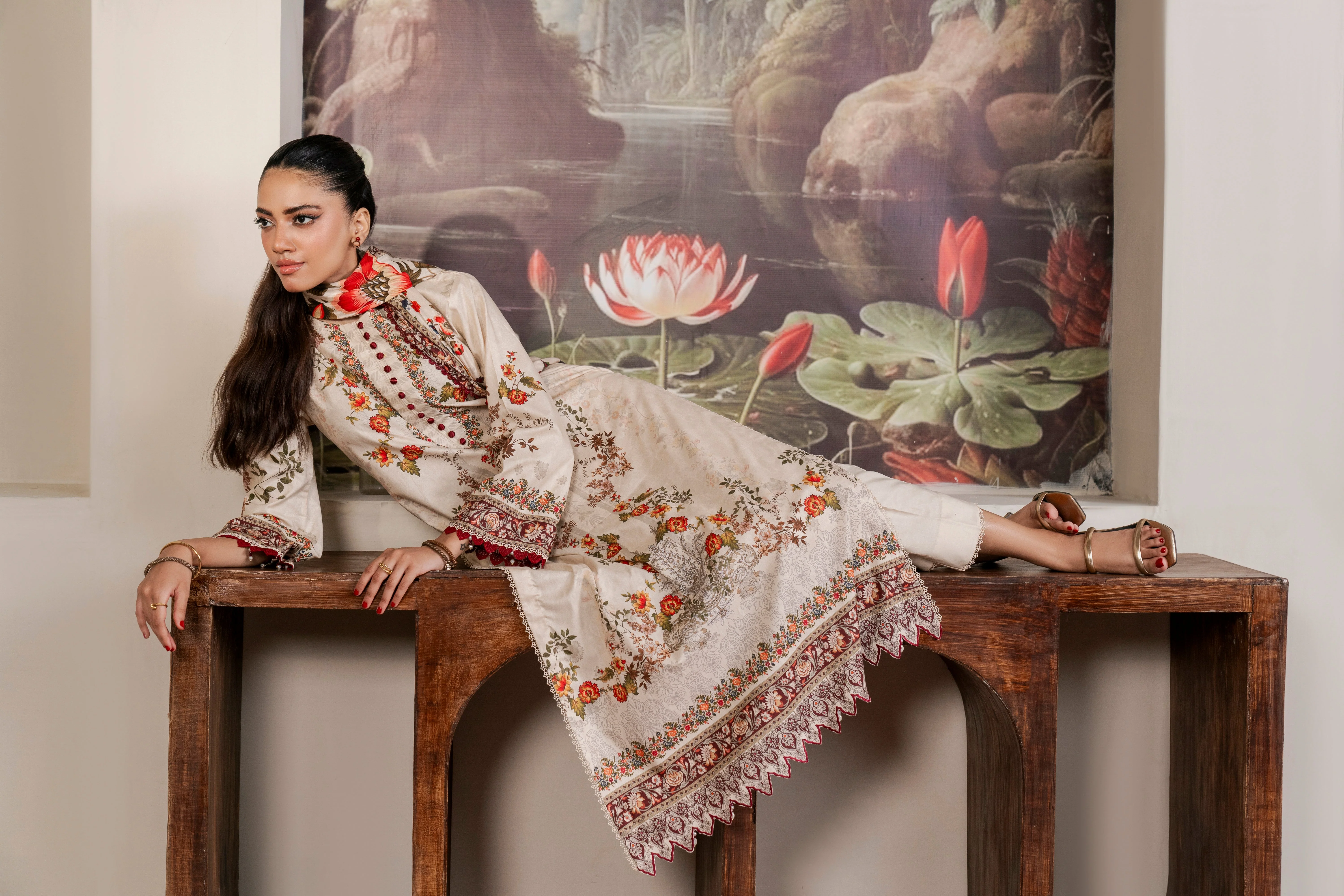 Resham Printed Cambric 3 Pcs - Image 5