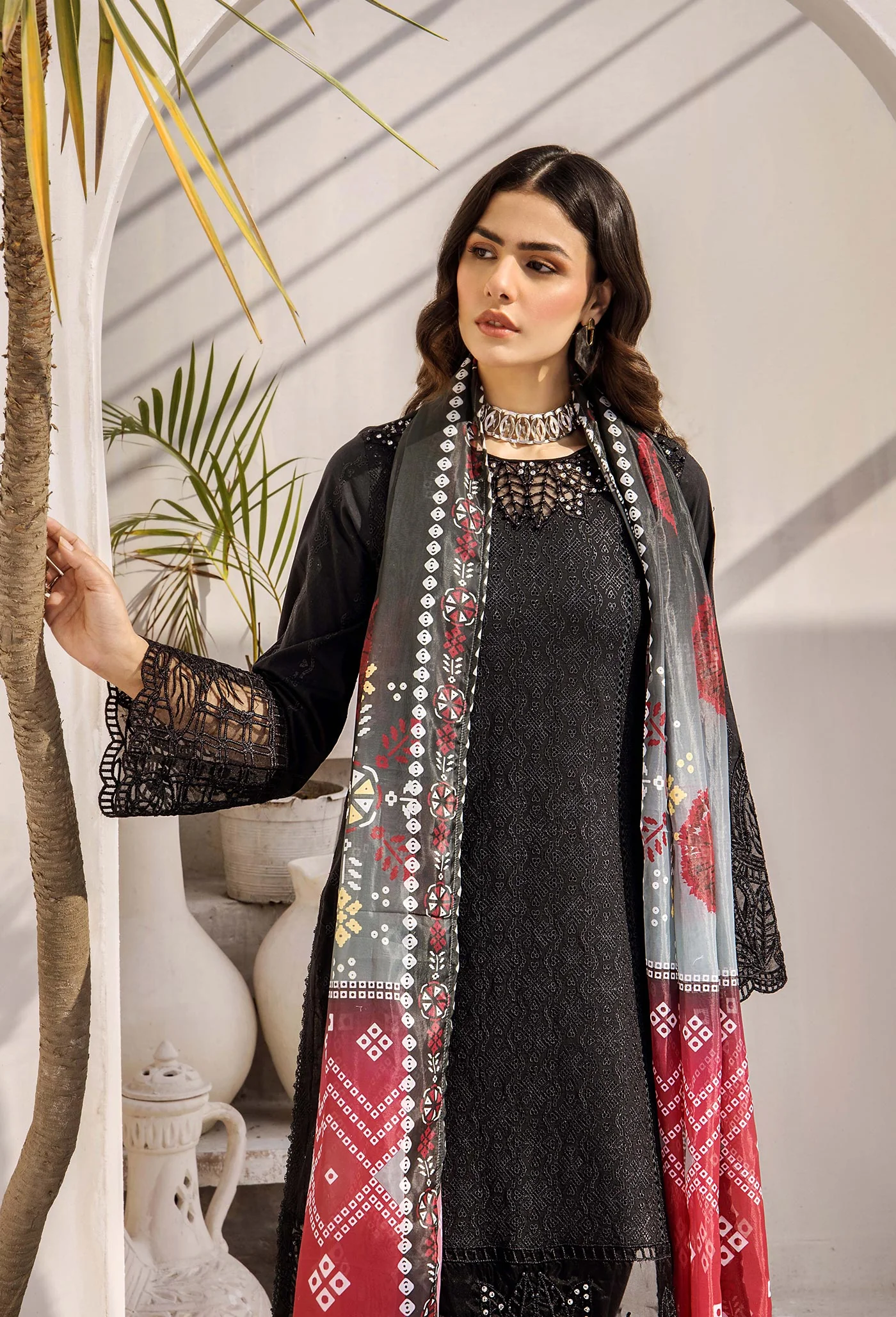 Rumi Schiffli Embroidered Lawn - Image 3
