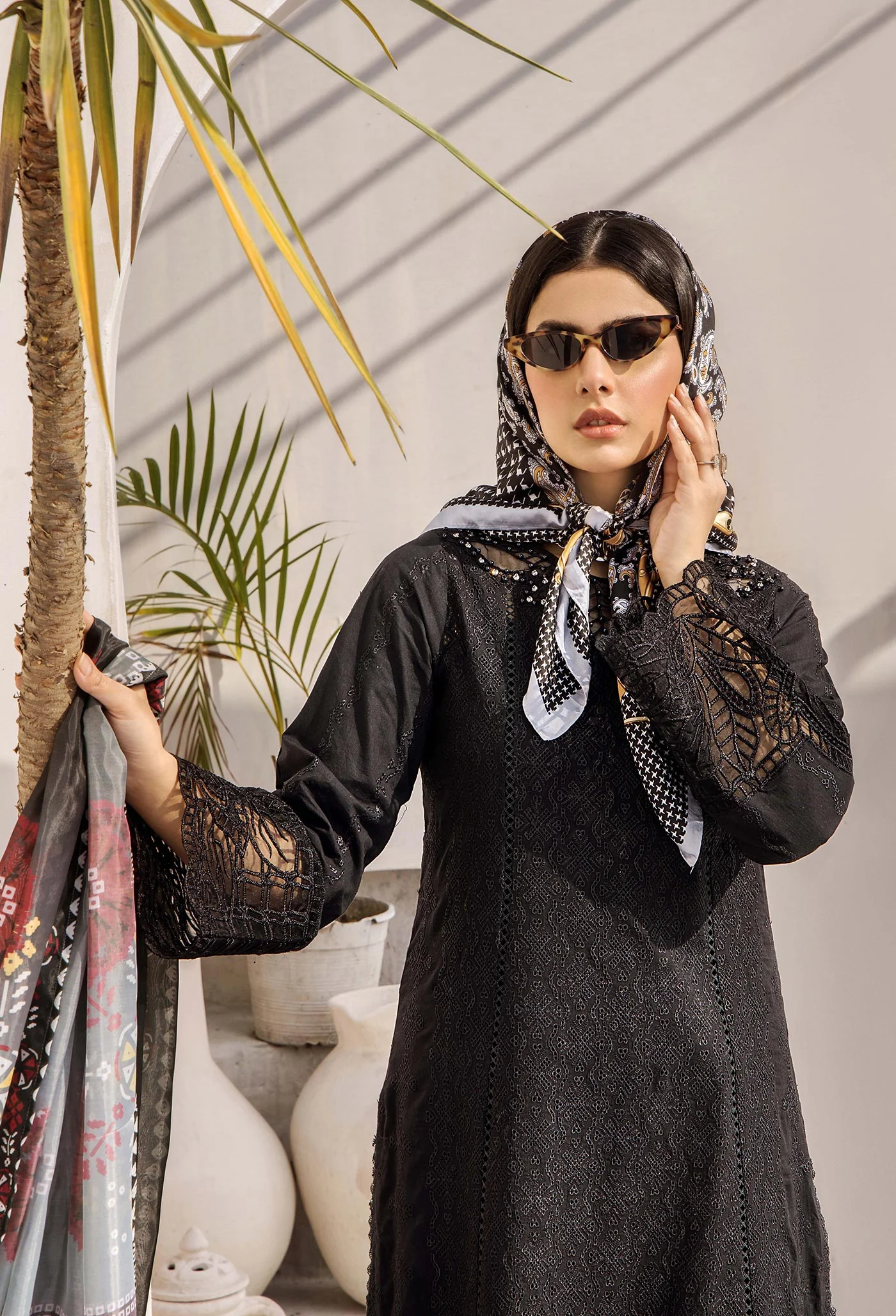 Rumi Schiffli Embroidered Lawn - Image 4