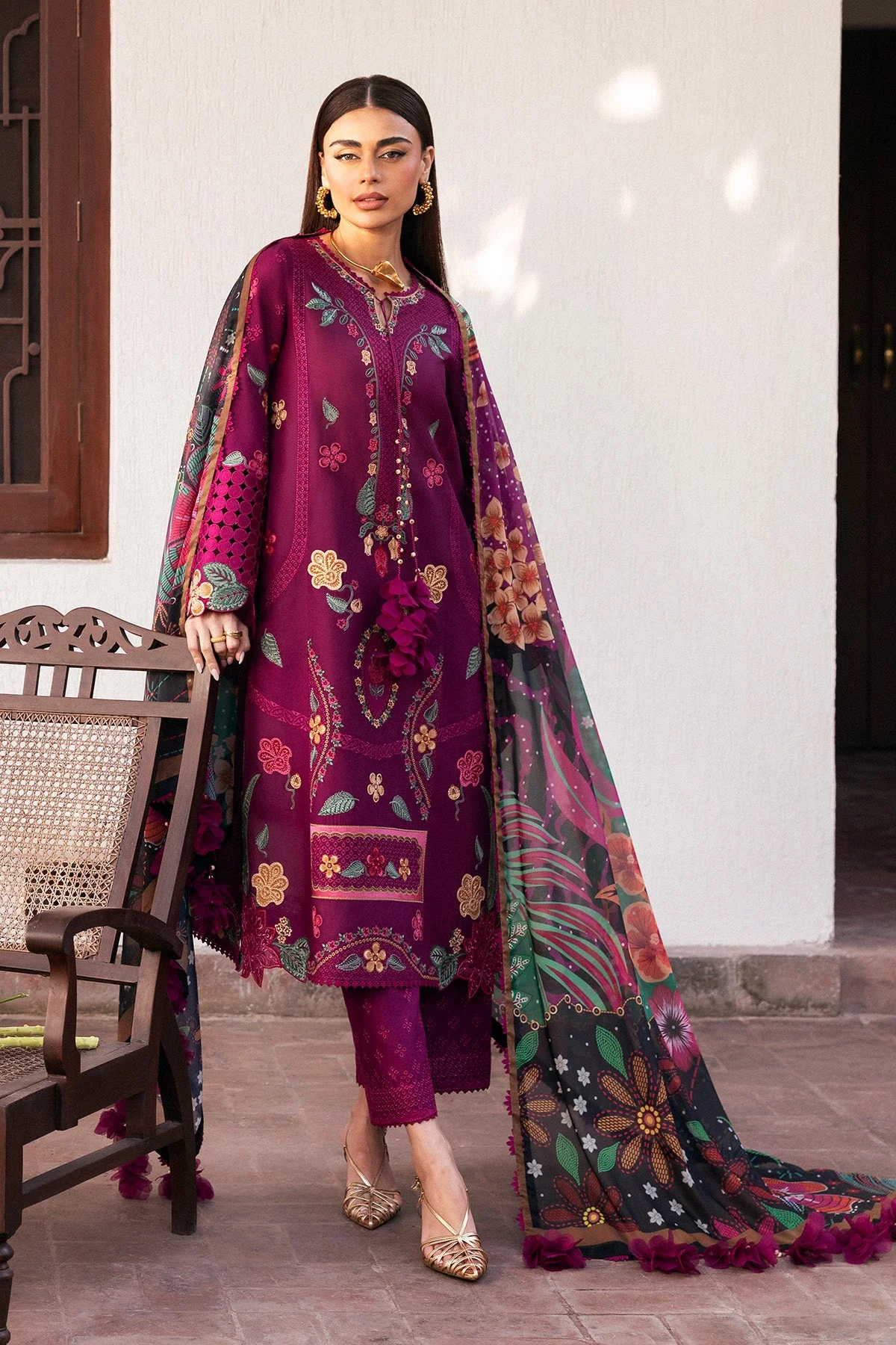 SHAHKAAR Embroidered Luxury Lawn - Image 6