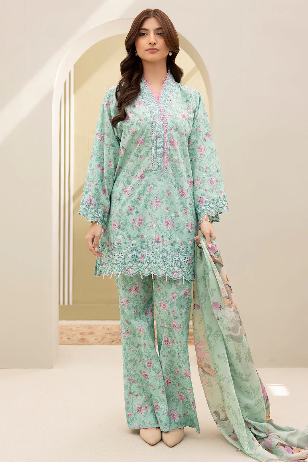 Embroidered Shirt Shalwar Dupatta