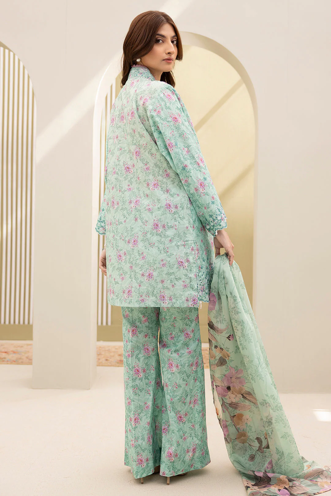 Embroidered Shirt Shalwar Dupatta - Image 2