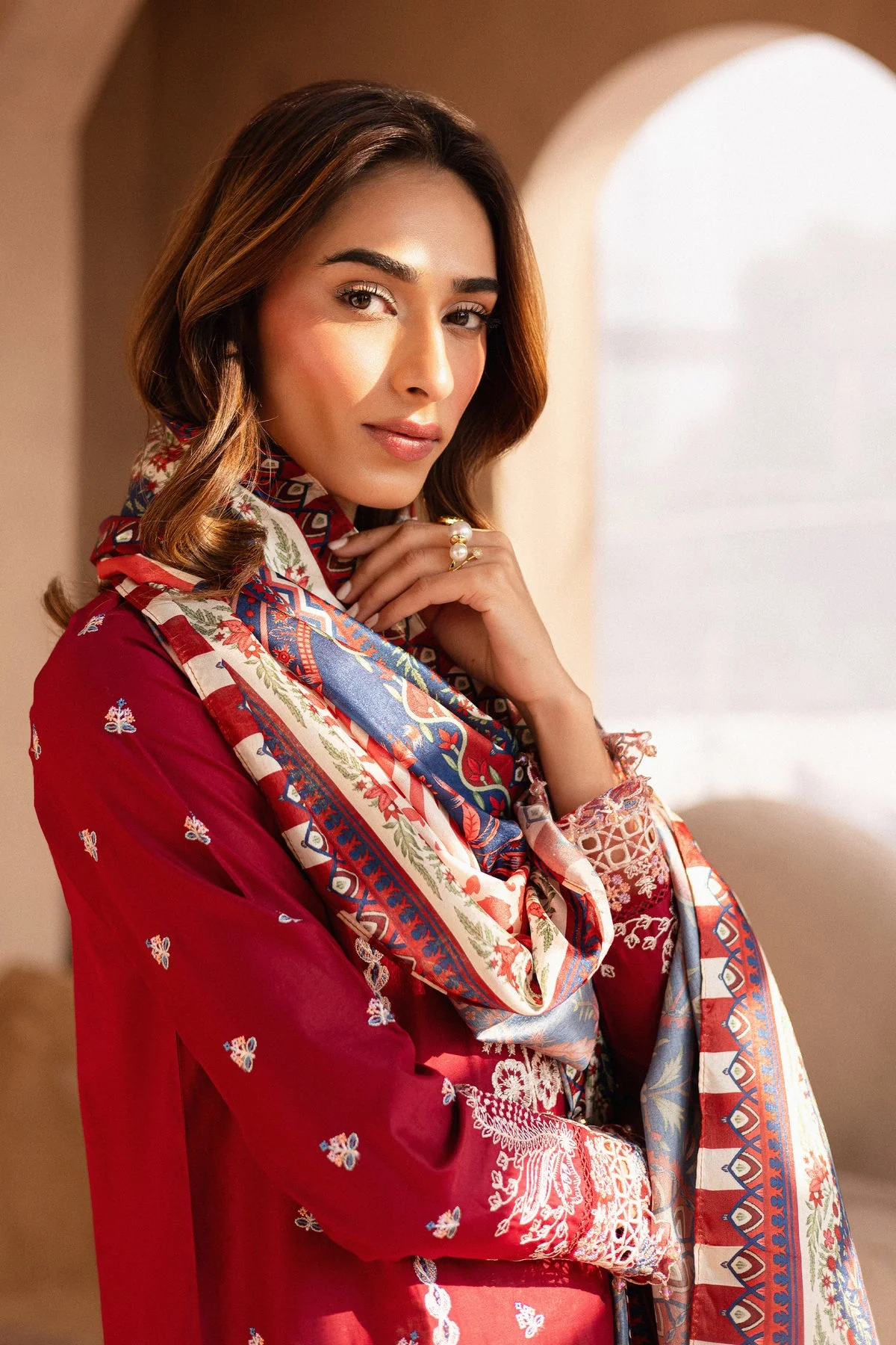 Shreya 3Pc - Embroidered Luxe Pret - Image 3