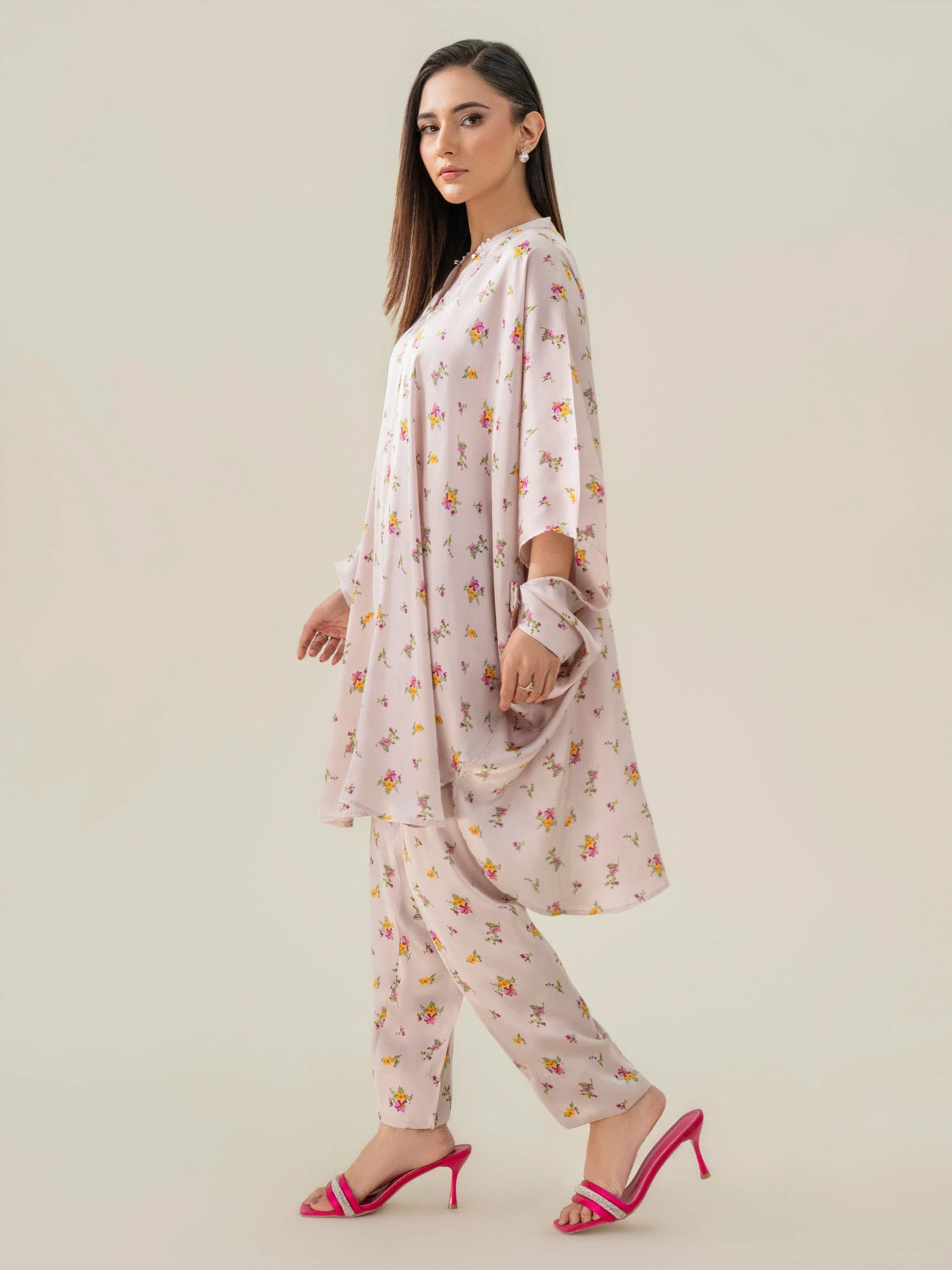 2 Piece Silk Suit-Printed (Pret) - Image 3