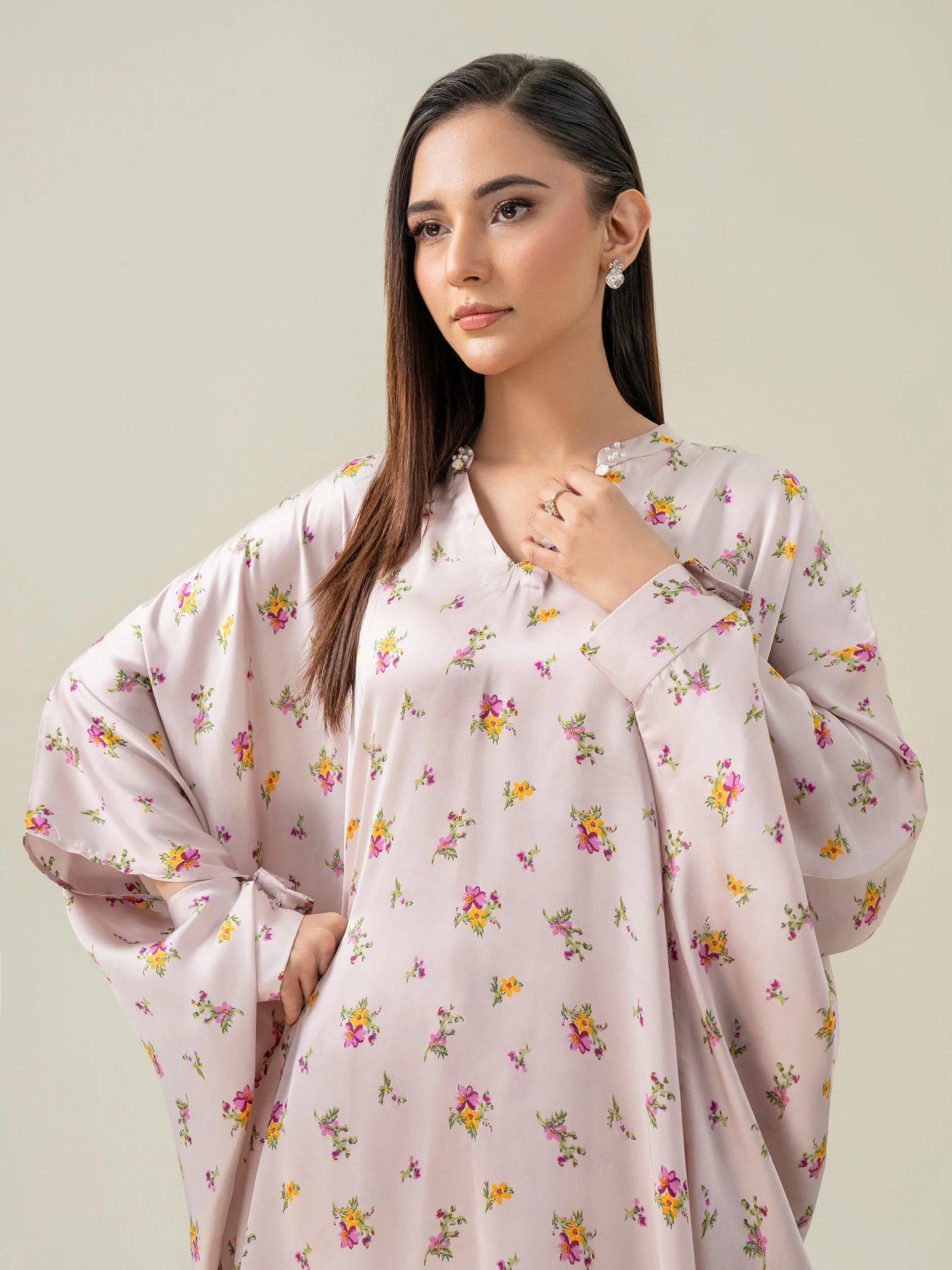 2 Piece Silk Suit-Printed (Pret) - Image 4