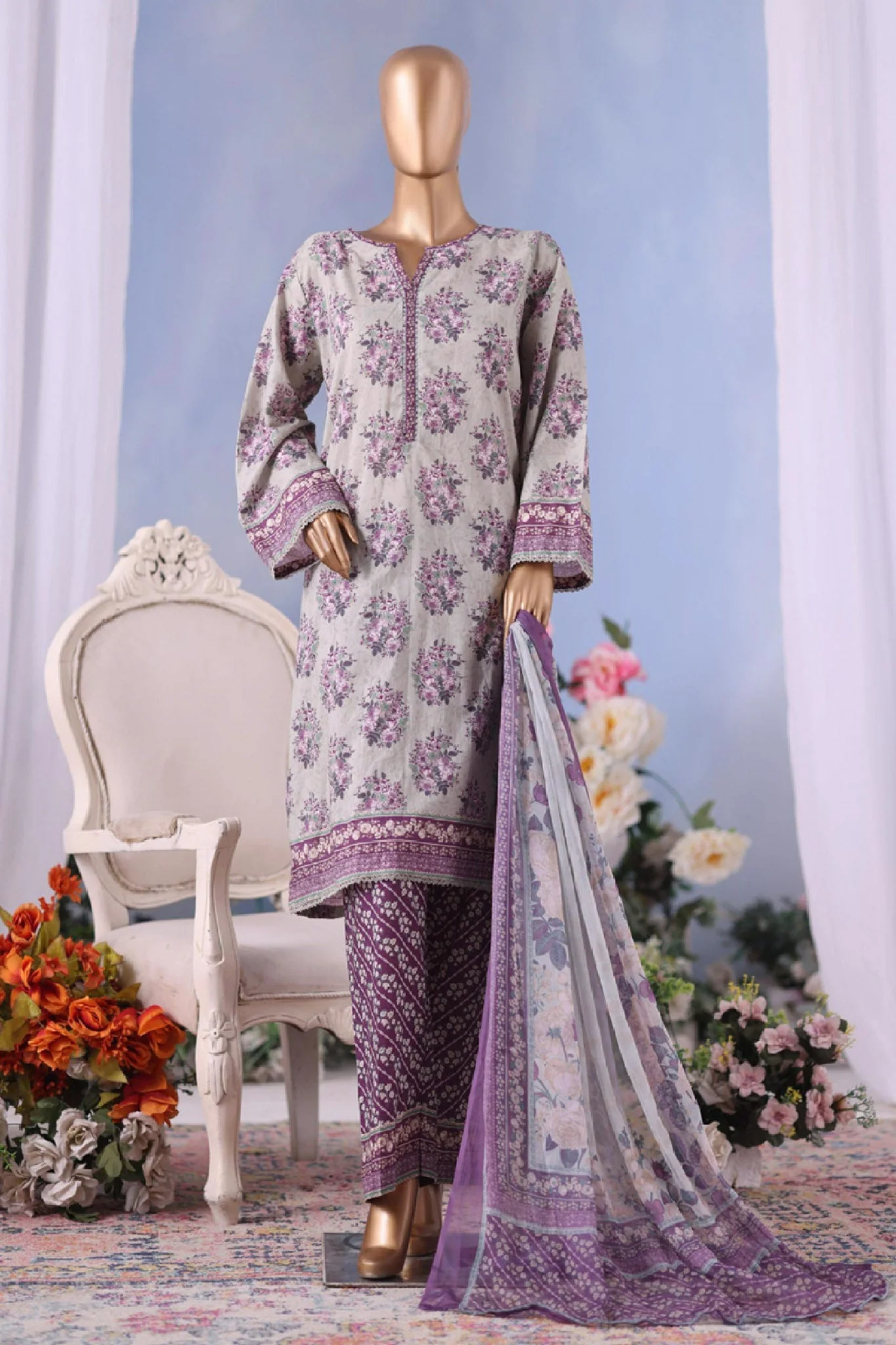 Stitched 3 Piece Exclusive Printed