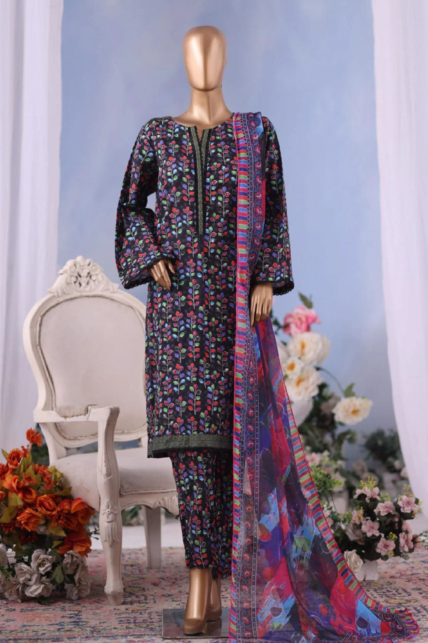 Stitched 3 Piece Exclusive Printed