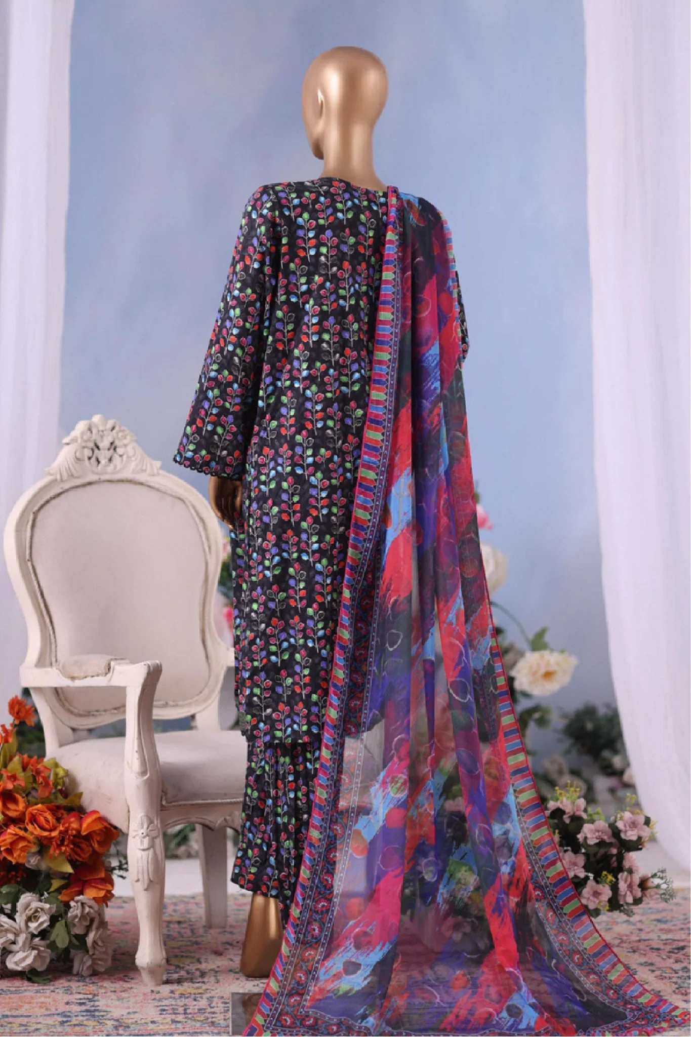Stitched 3 Piece Exclusive Printed - Image 2