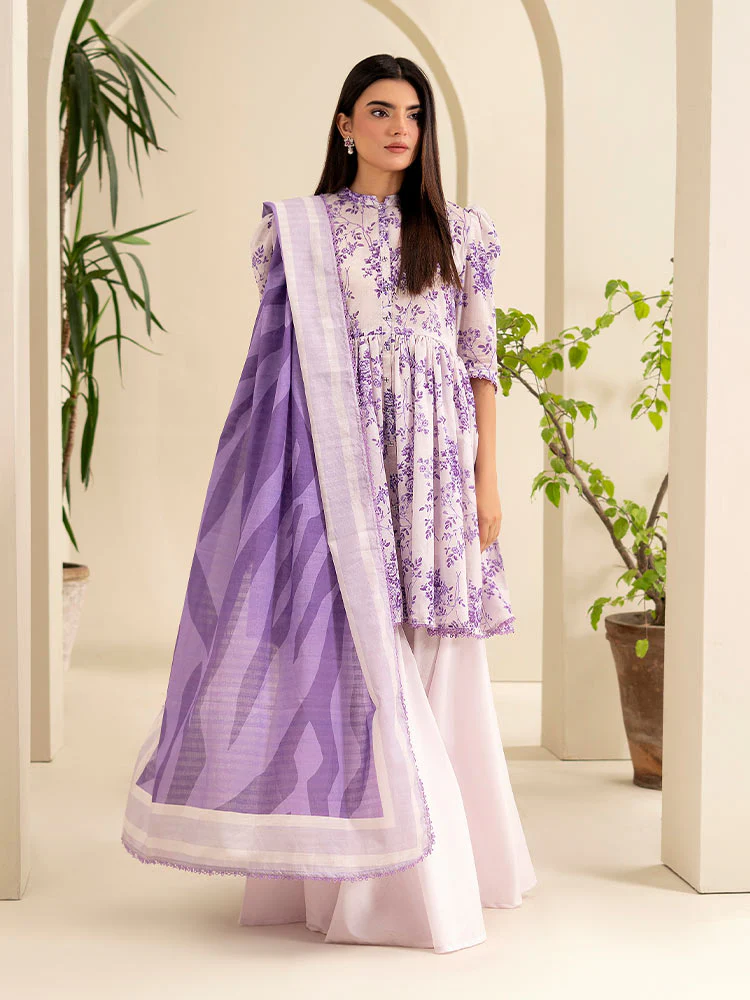 SUHA 3-Piece Unstitched Digital Printed Lawn Suit - Image 3