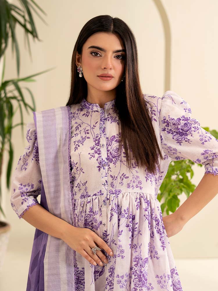 SUHA 3-Piece Unstitched Digital Printed Lawn Suit - Image 4