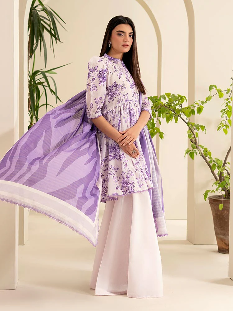 SUHA 3-Piece Unstitched Digital Printed Lawn Suit - Image 5