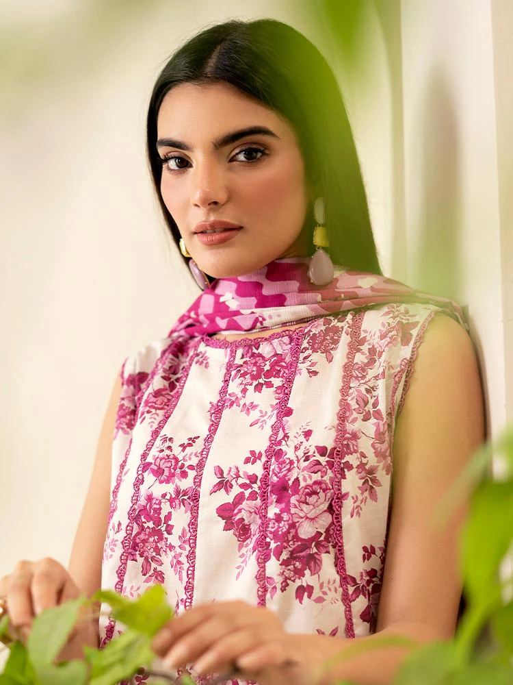 SUHA 3-Piece Unstitched Digital Printed Lawn Suit - Image 6