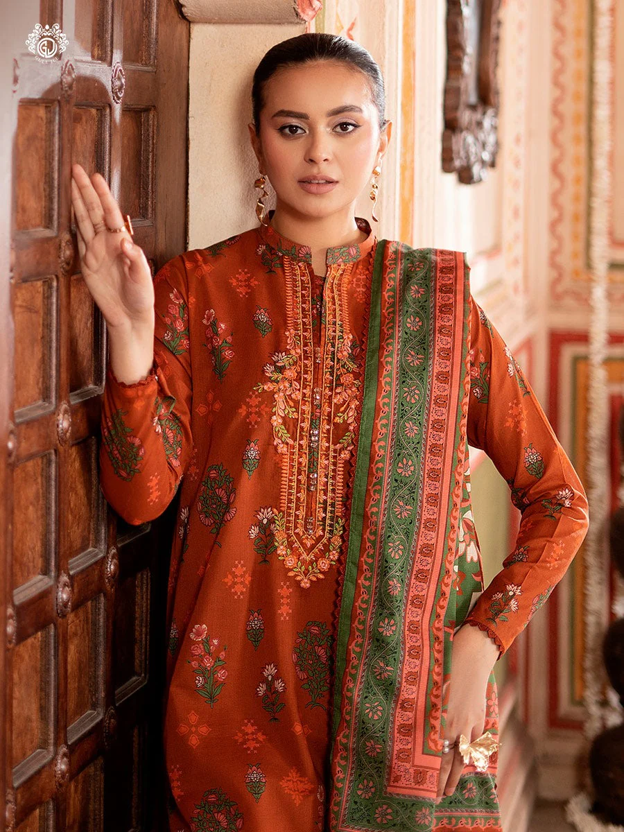Tabeer Unstitched Lawn 3 PC - Image 3