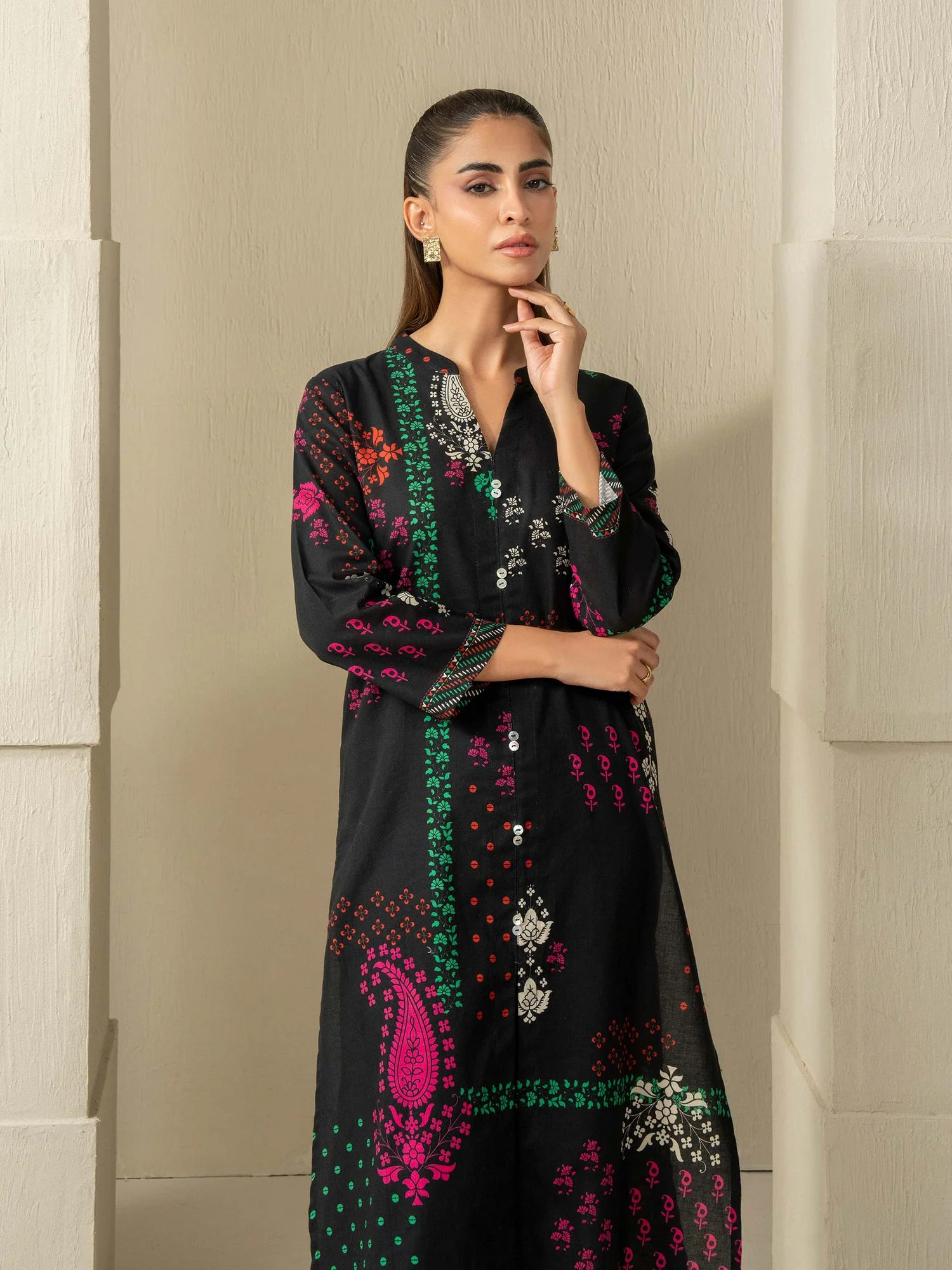 Textured Cotton Shirt-Printed (Unstitched) - Image 4