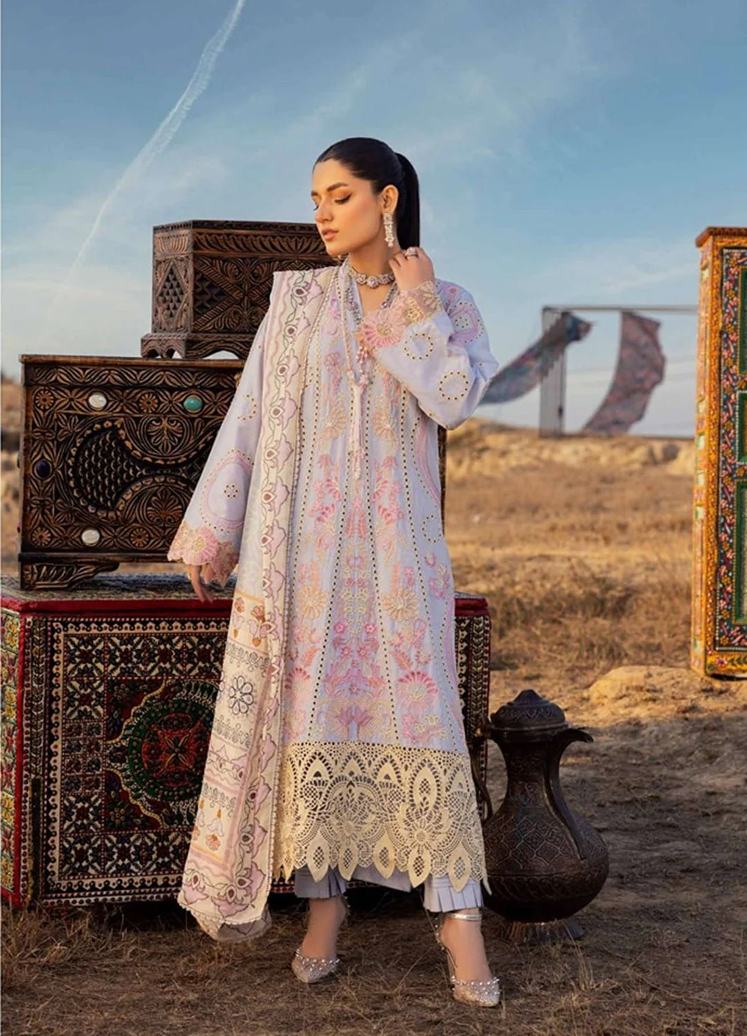 Traditional Attire Unstitched Lawn - Image 2