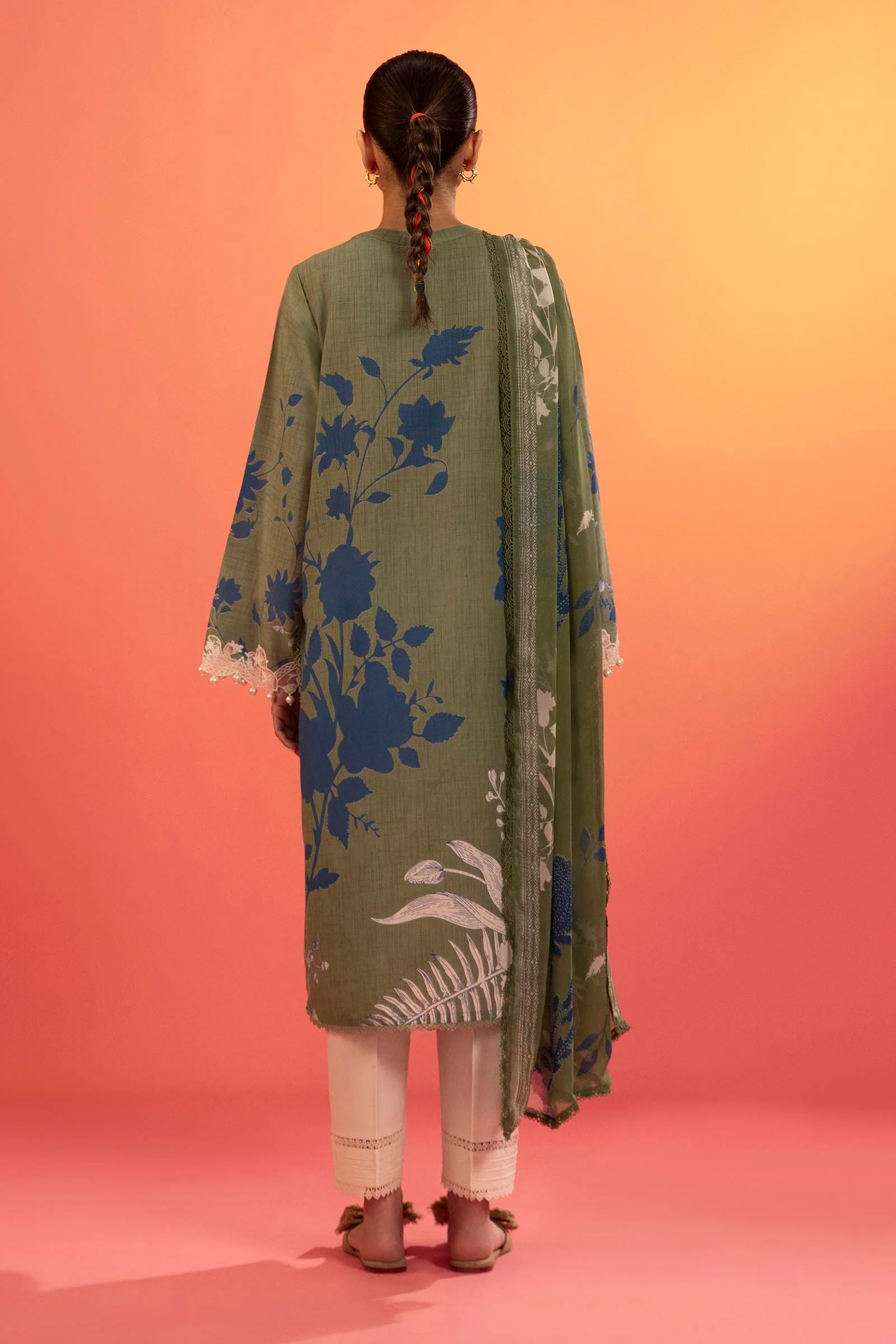 Unstitched Lawn 2 Piece Suit - Image 2