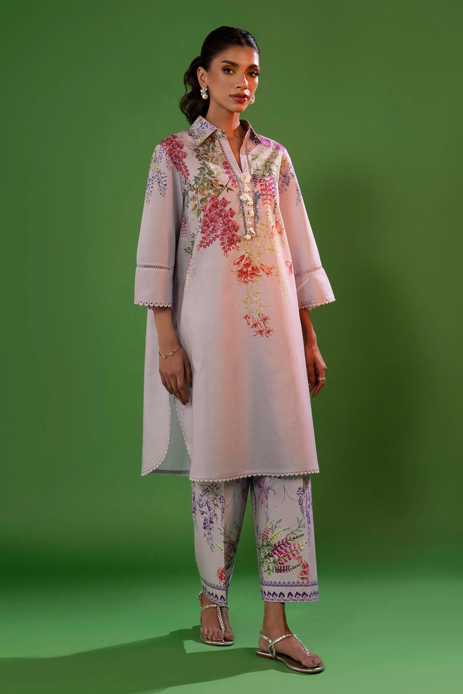 Unstitched Lawn 2 Piece Suit