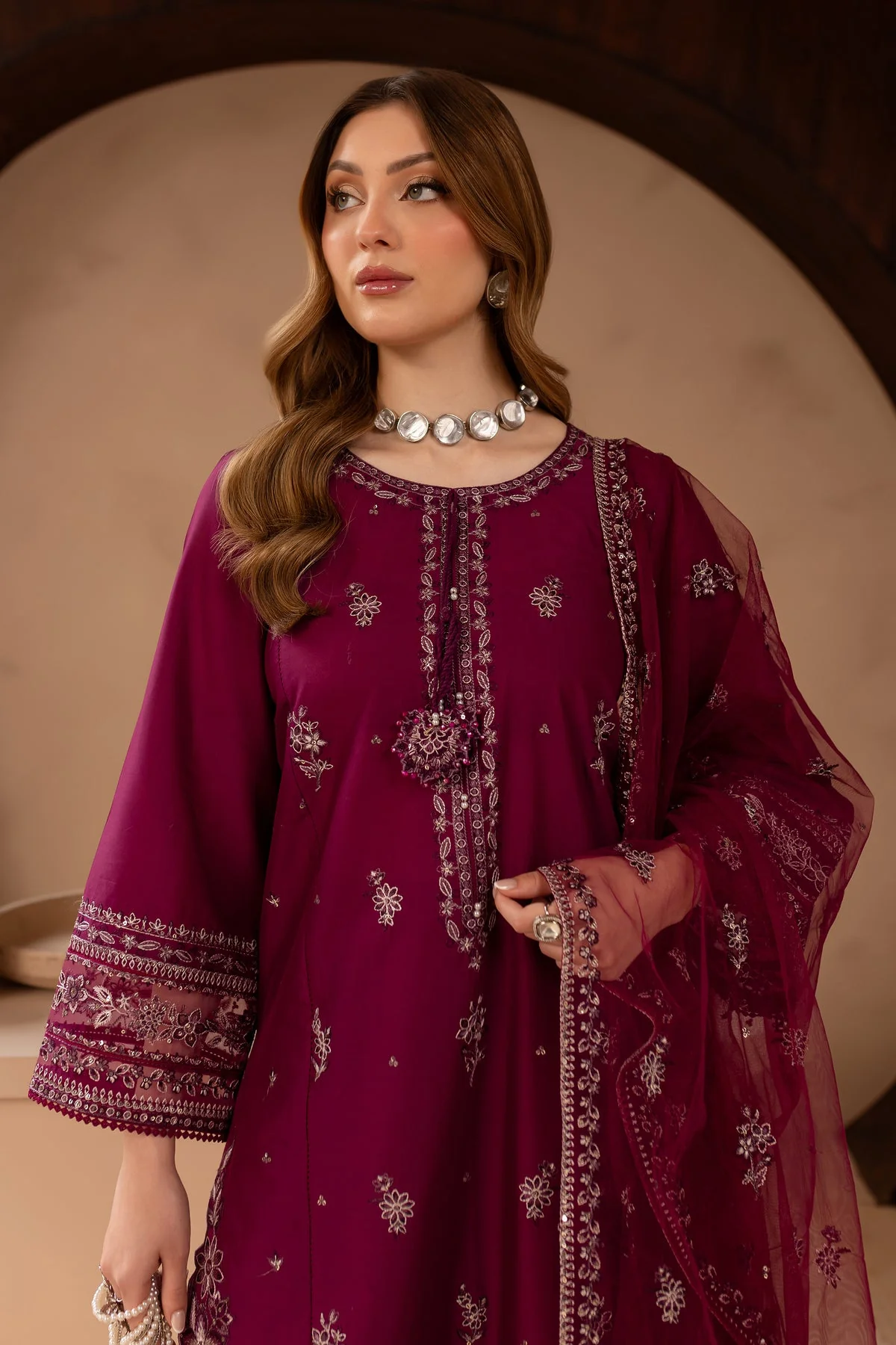 Wester 3Pc - Embroidered Lawn Dress - Image 10