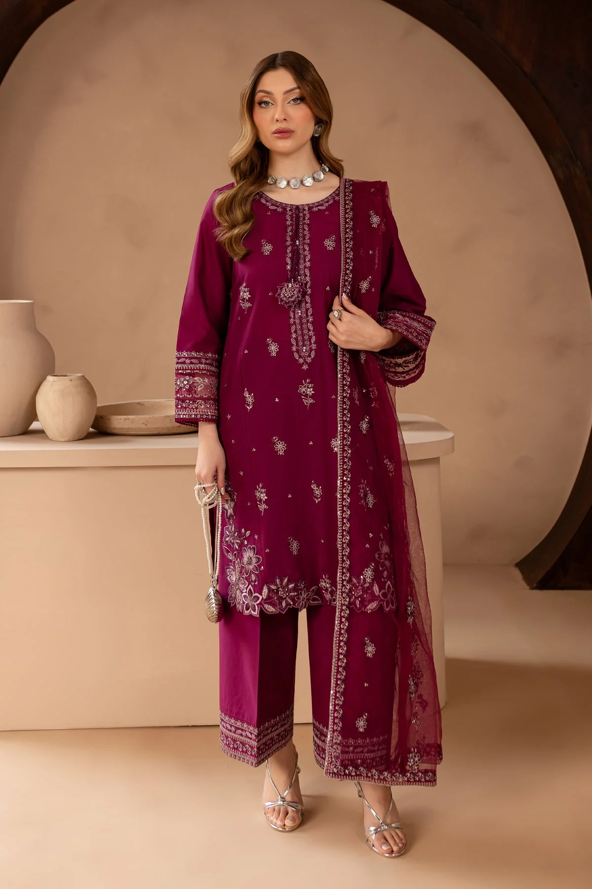 Wester 3Pc - Embroidered Lawn Dress - Image 4