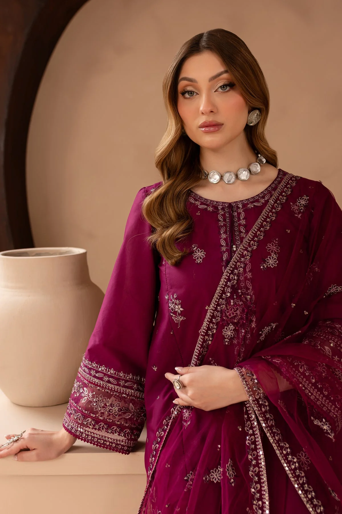 Wester 3Pc - Embroidered Lawn Dress - Image 6