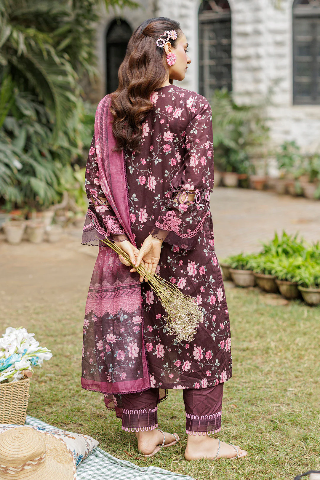Embroidered Shirt Shalwar Dupatta - Image 2